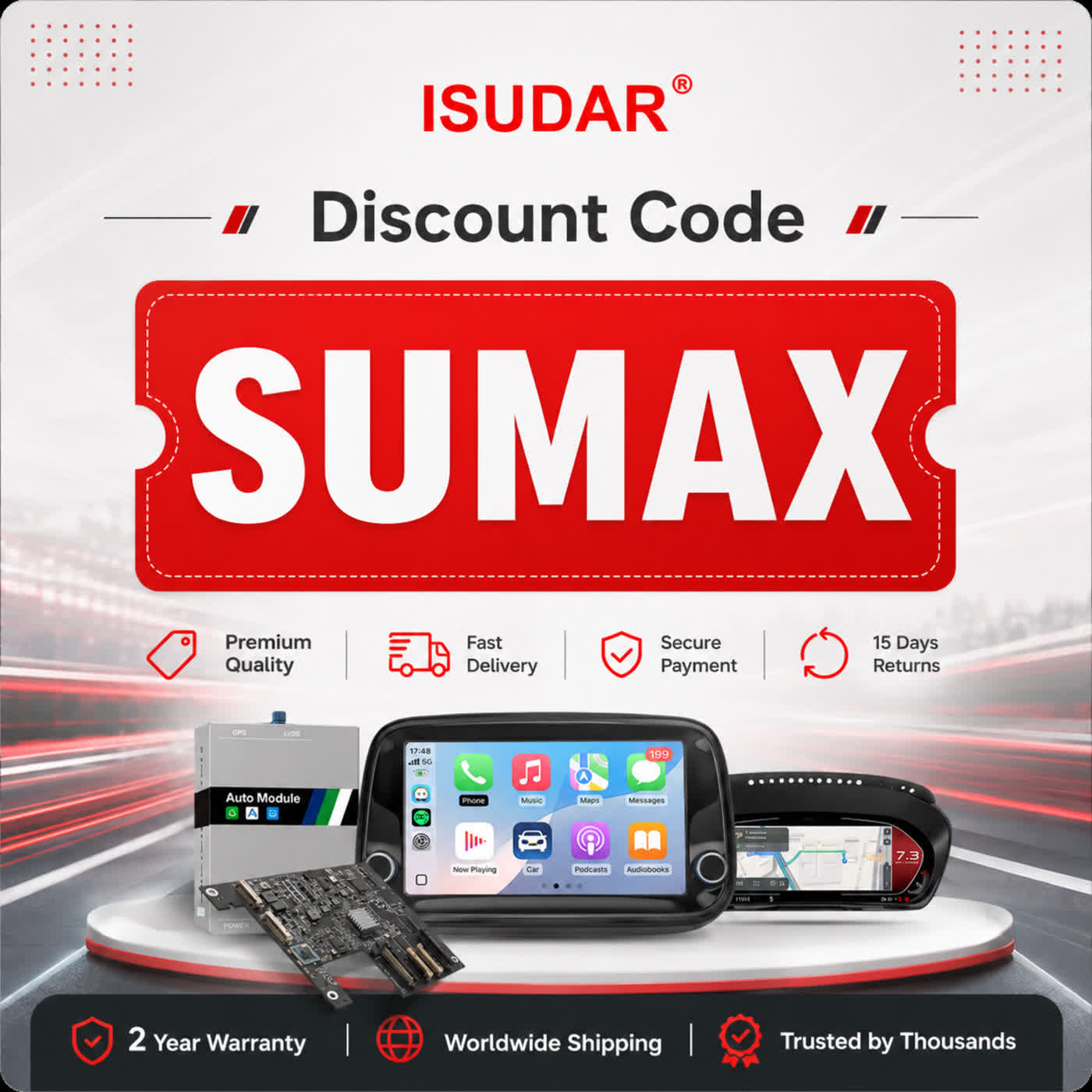 ISUDAR Discount Code “SUMAX”