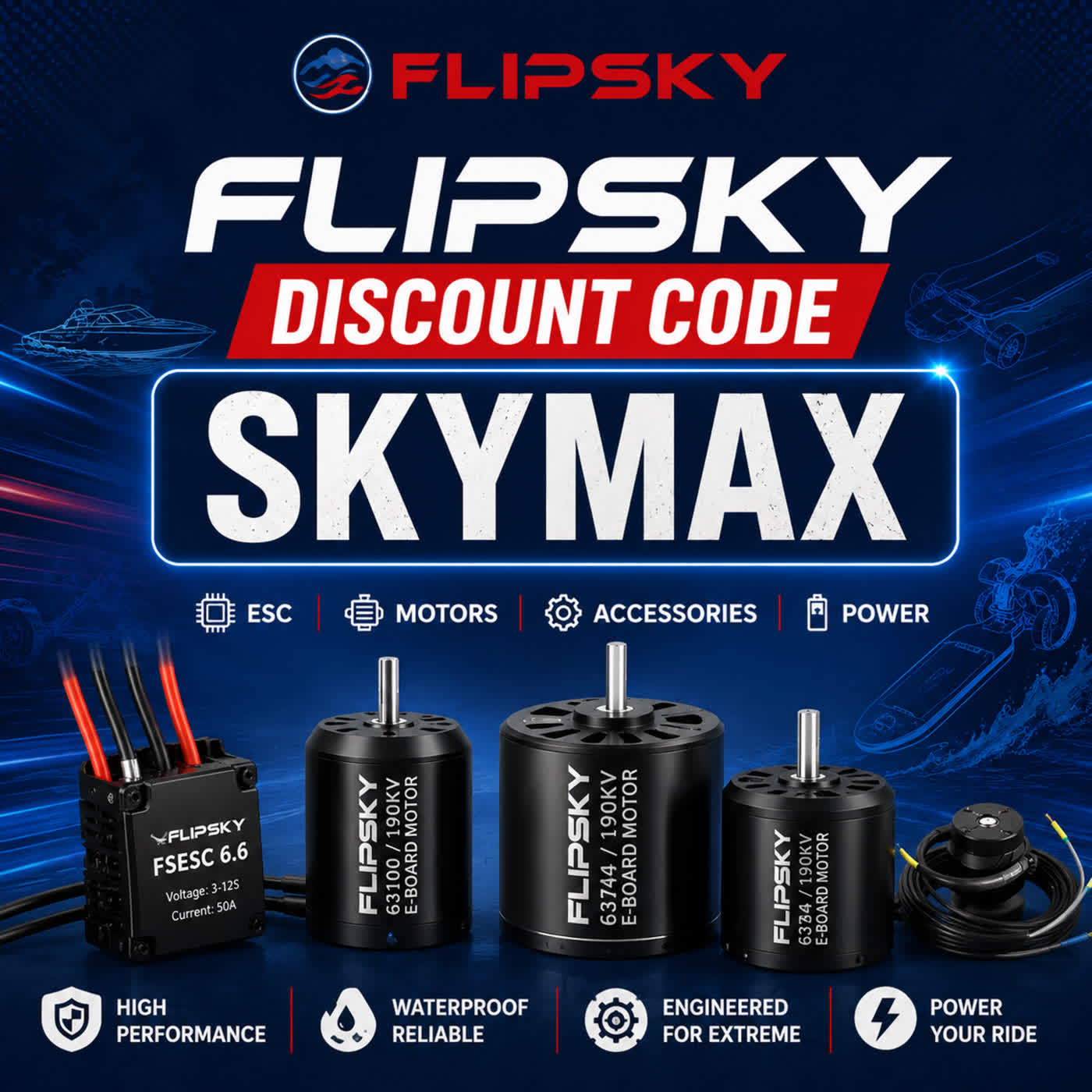 FLIPSKY Discount Code “SKYMAX”