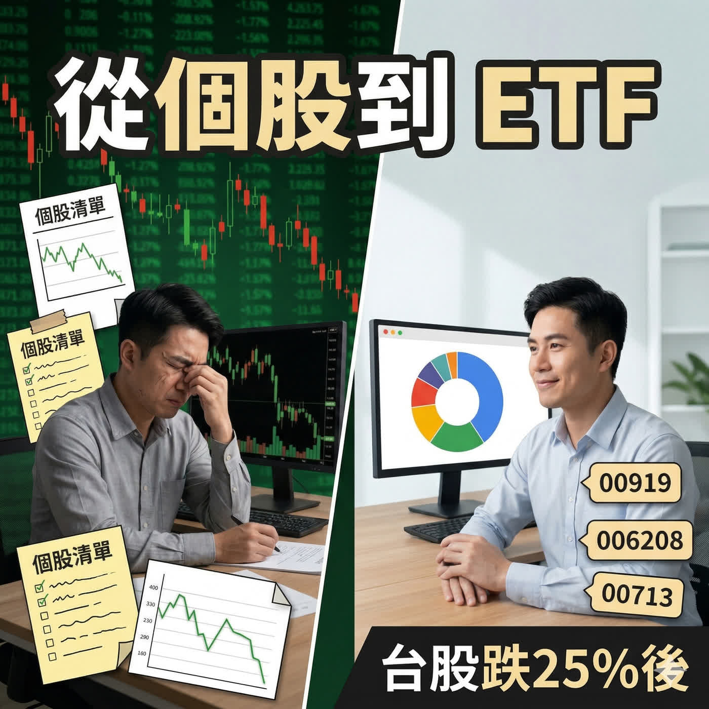 從個股走到 ETF：市場大跌後，我的投資觀念怎麼變了