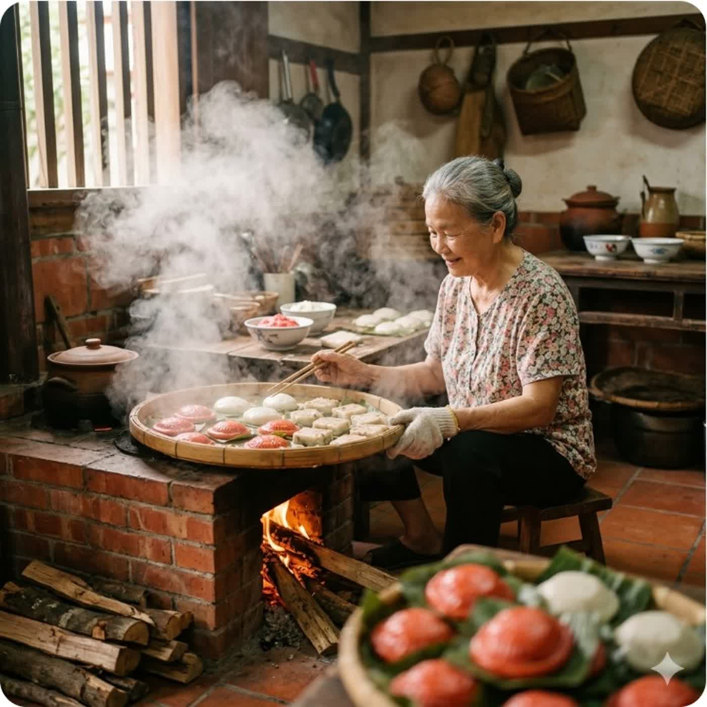 EP902 在三合院的灶腳邊,阿媽一個一個吹出來的粿 EP902 在三合院的灶腳邊,阿媽一個一個吹出來的粿