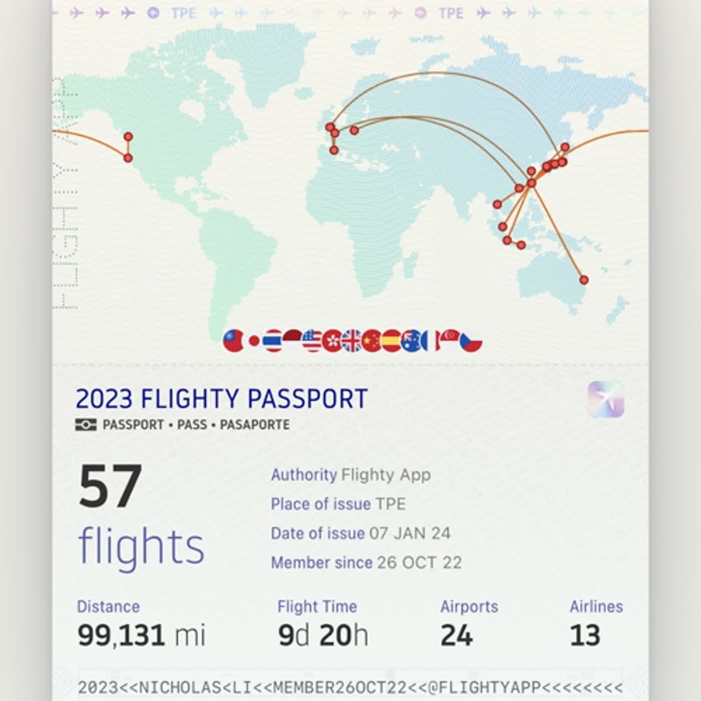 EP331. 聊旅遊｜2023飛行總回顧：搭了58腿、總共延遲13小時、最常搭77w、最常搭長榮、最常去東京、外站最常去BKK、1頭等27商務24經濟、這台飛機一年搭了三次