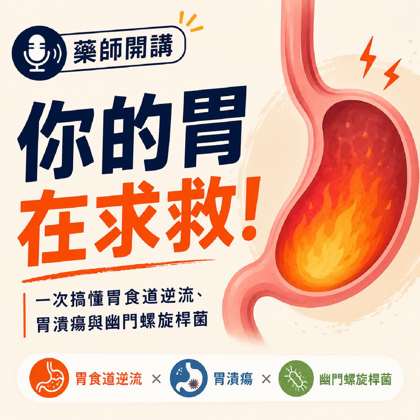 你的胃在求救!一次搞懂胃食道逆流、胃潰瘍與幽門螺旋桿菌
