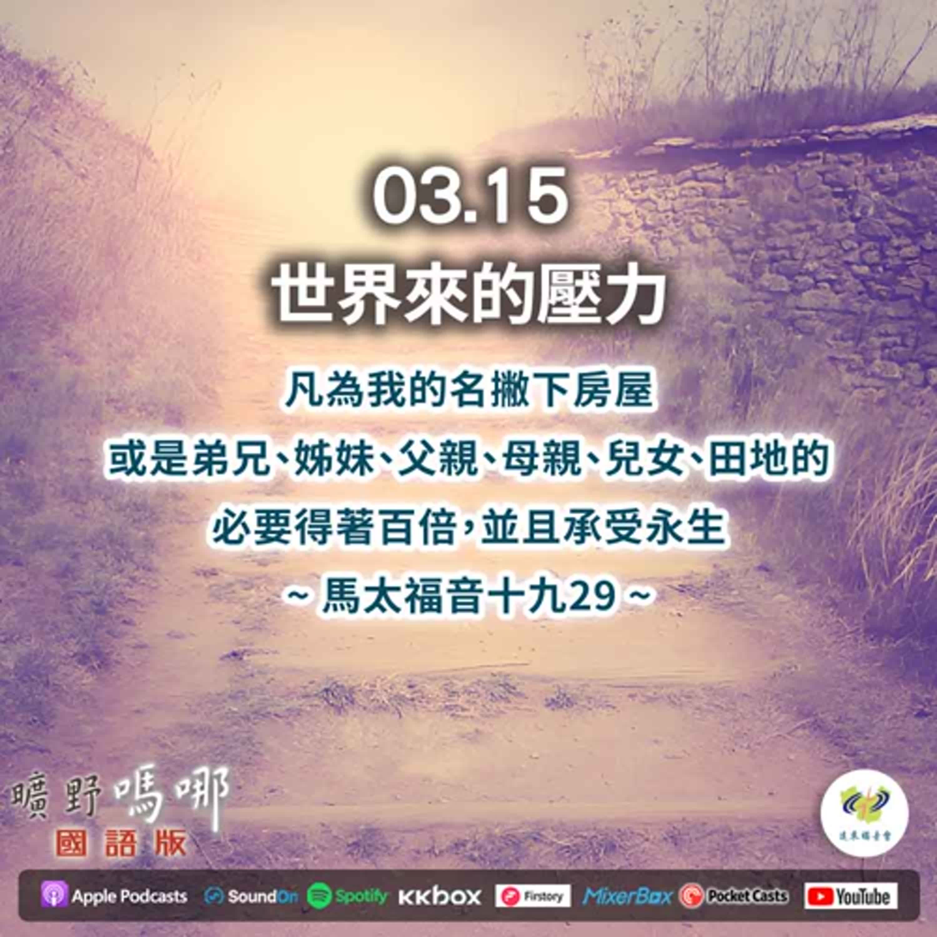 曠野嗎哪-世界來的壓力 episode artwork