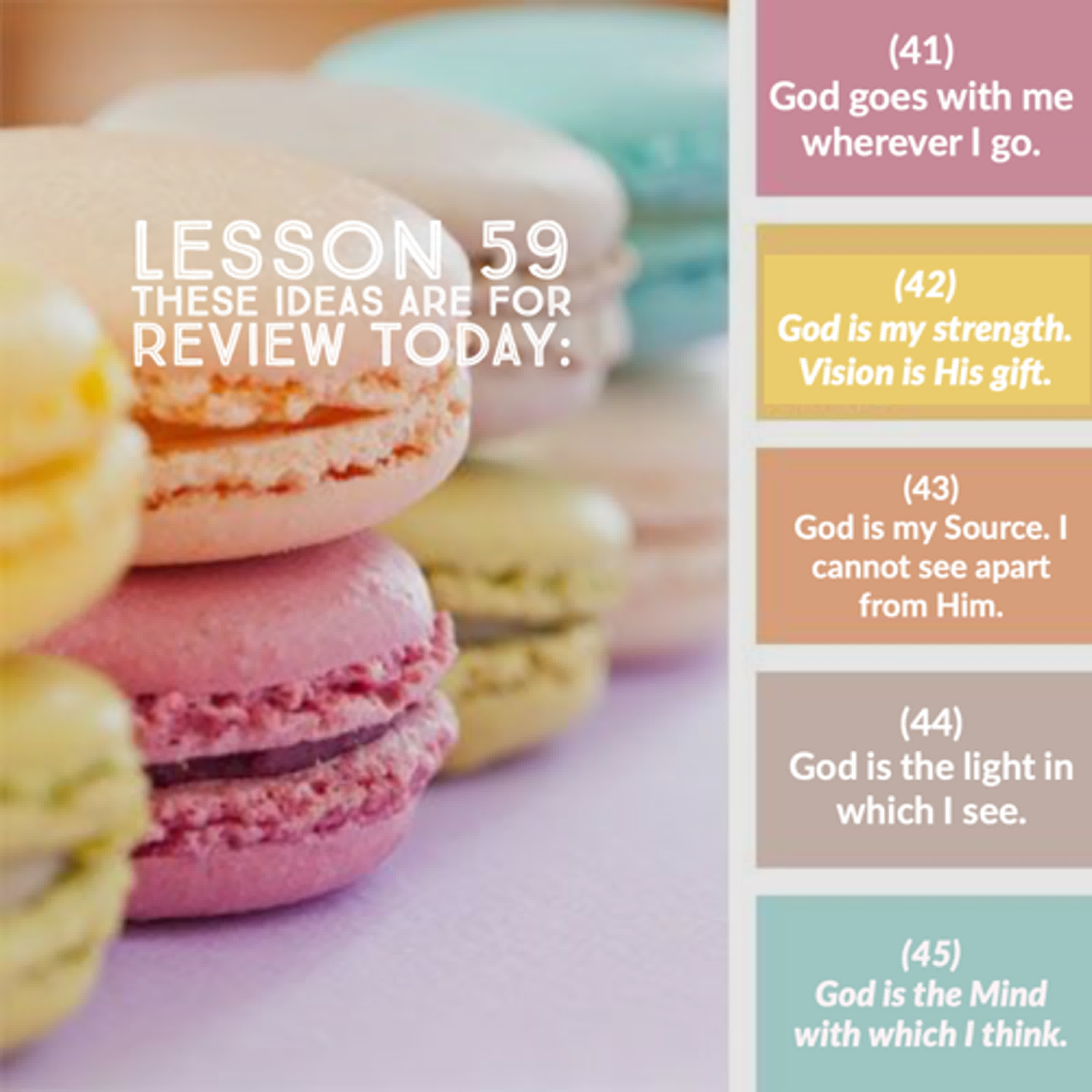 ACIM#59 The following ideas are for review today: (41~45 ） episode artwork