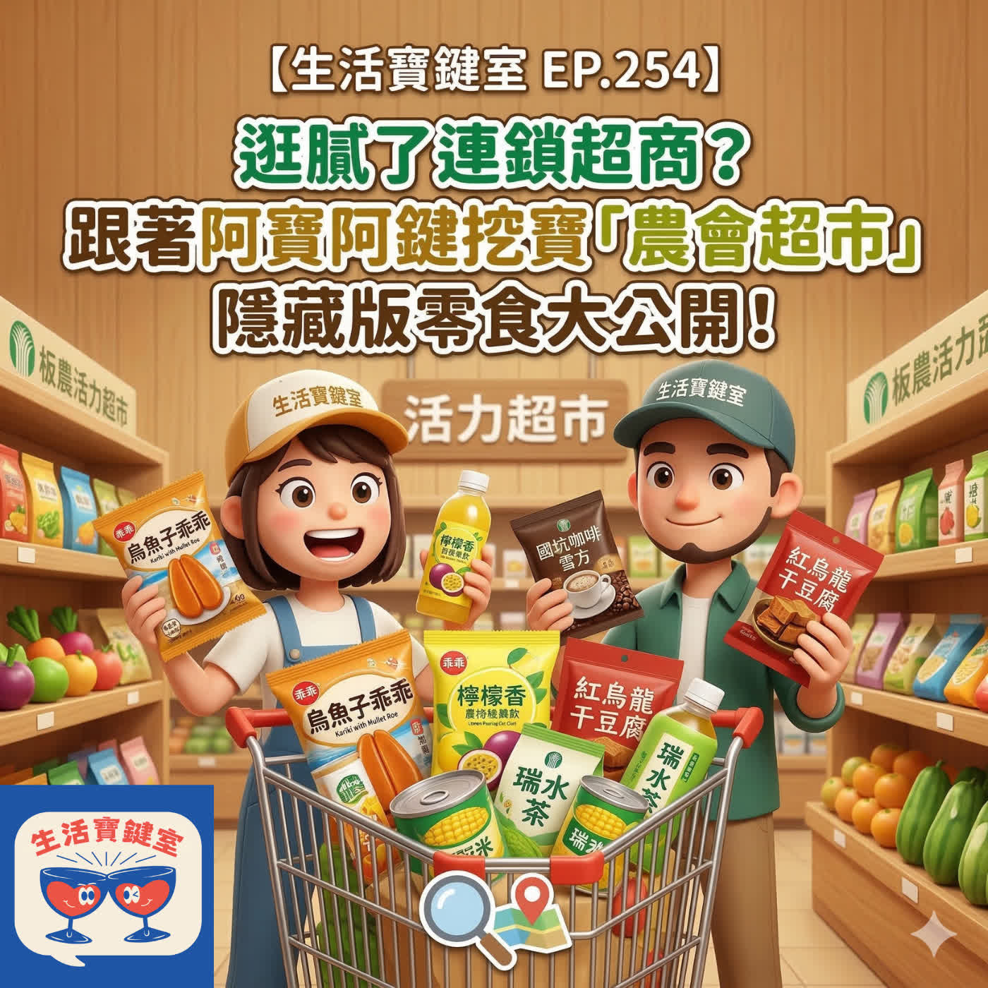 #254. 逛膩了連鎖超商？跟著阿寶阿鍵挖寶「農會超市」隱藏版零食大公開