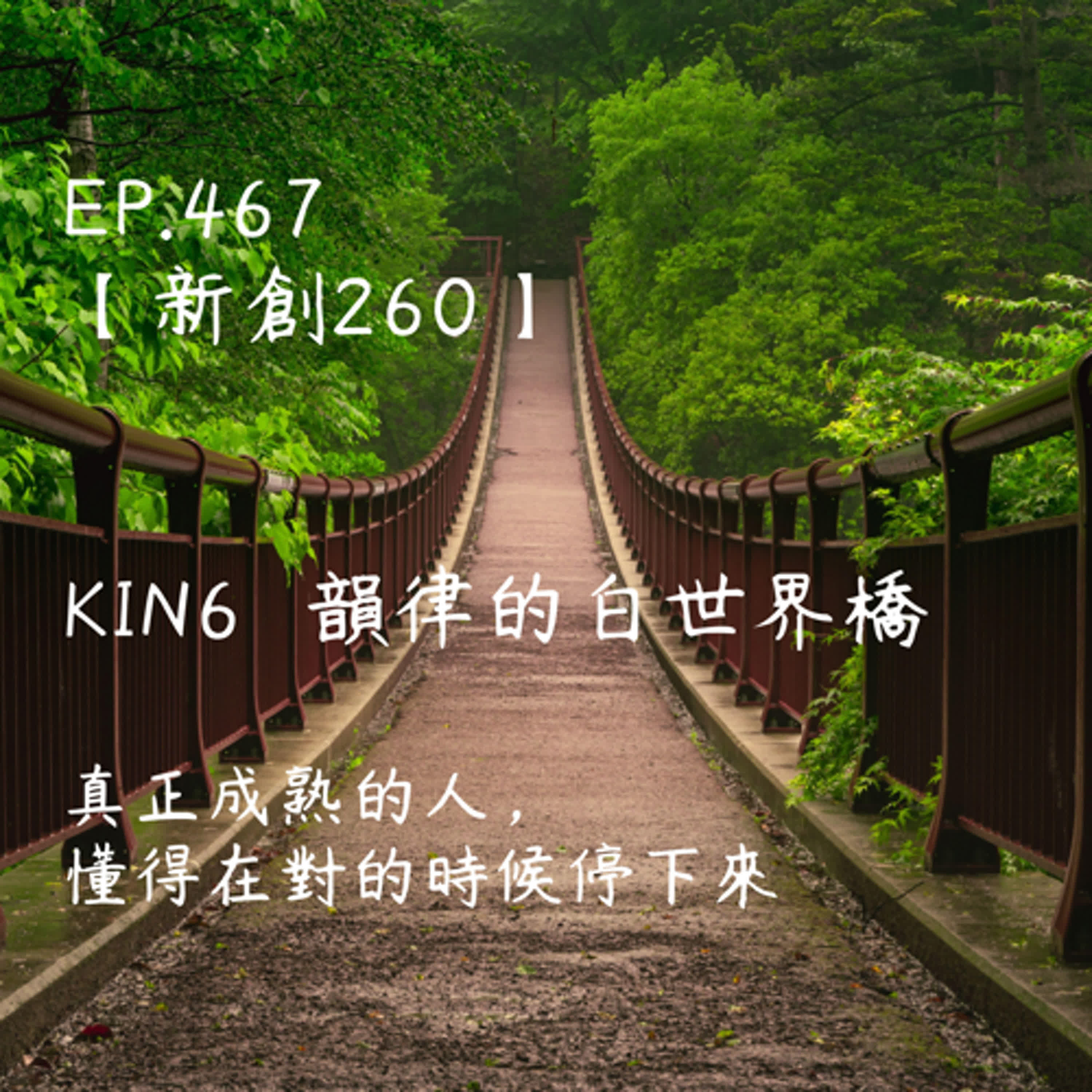 馬雅星球之旅｜EP467－【新創260】-KIN6韻律的白世界橋-真正成熟的人，懂得在對的時候停下來。