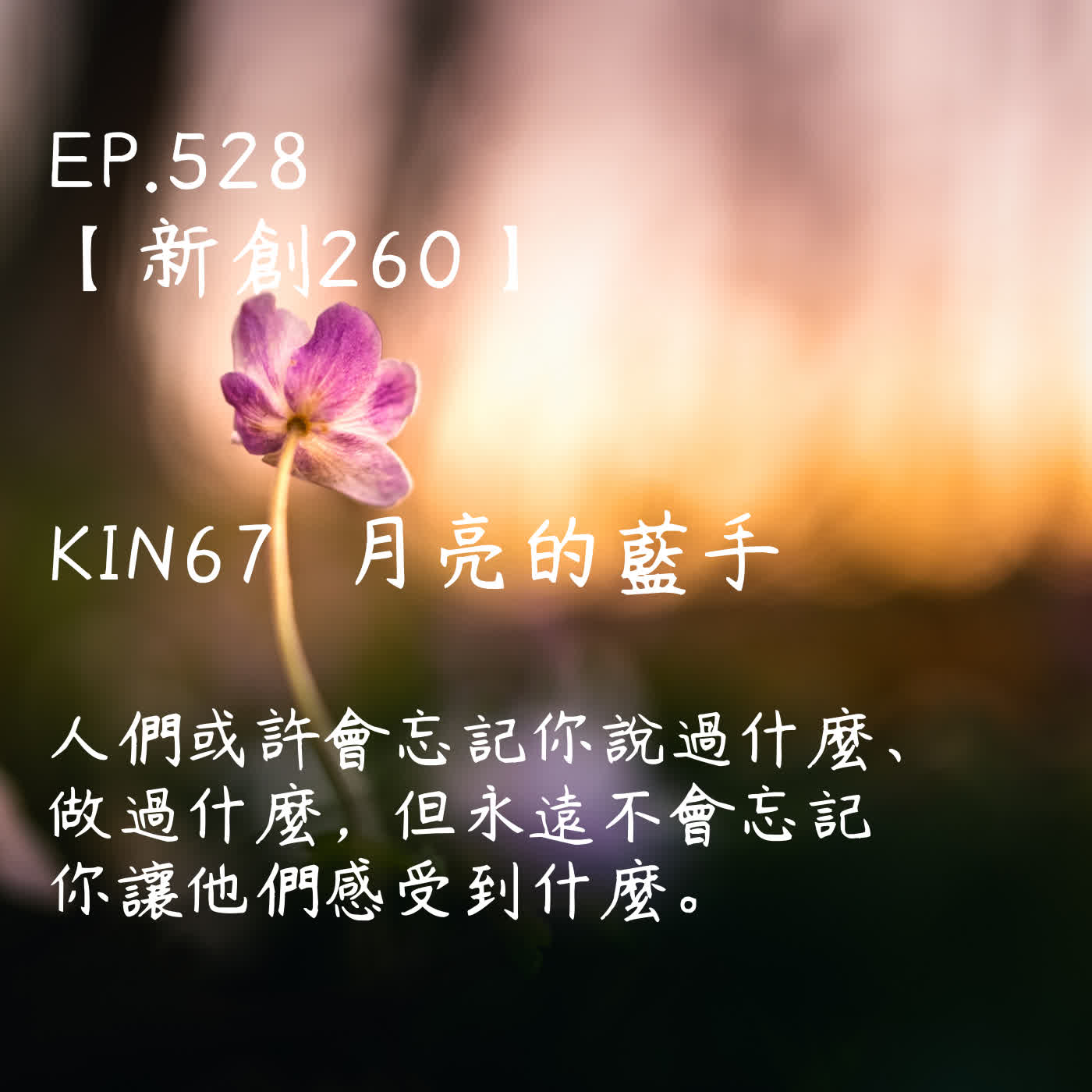 馬雅星球之旅｜EP528－【新創260】-KIN67月亮的藍手-人們或許會忘記你說過什麼、做過什麼， 但永遠不會忘記你讓他們感受到什麼。
