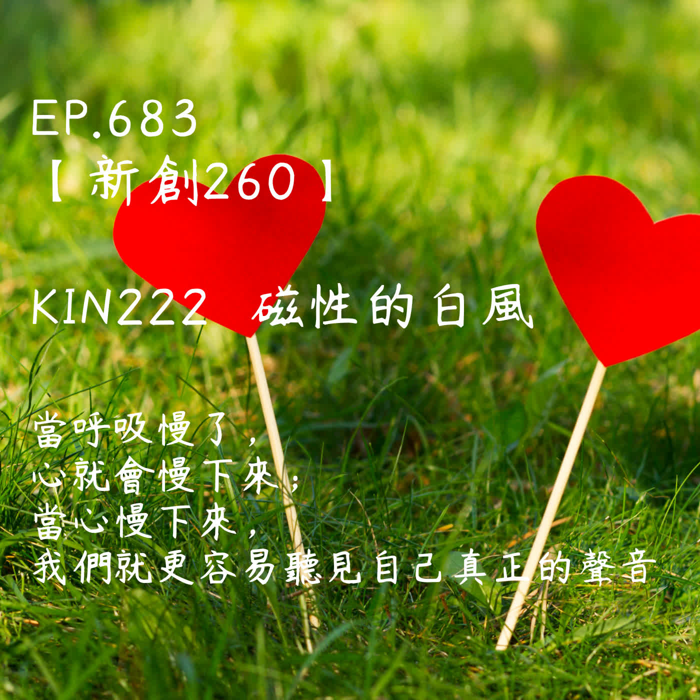 馬雅星球之旅｜EP683－【新創260】-KIN222磁性的白風-當呼吸慢了，心就會慢下來； 當心慢下來，我們就更容易聽見自己真正的聲音。 episode artwork