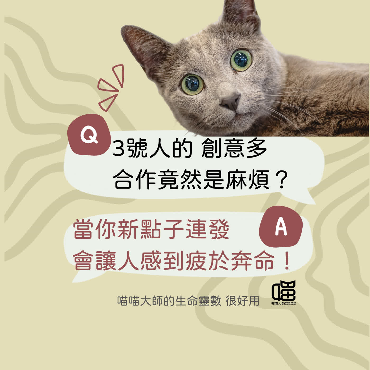 生命靈數3號人總覺得懷才不遇？想讓創意被珍惜就要耍點小技巧。喵喵大師 S22ep3 episode artwork