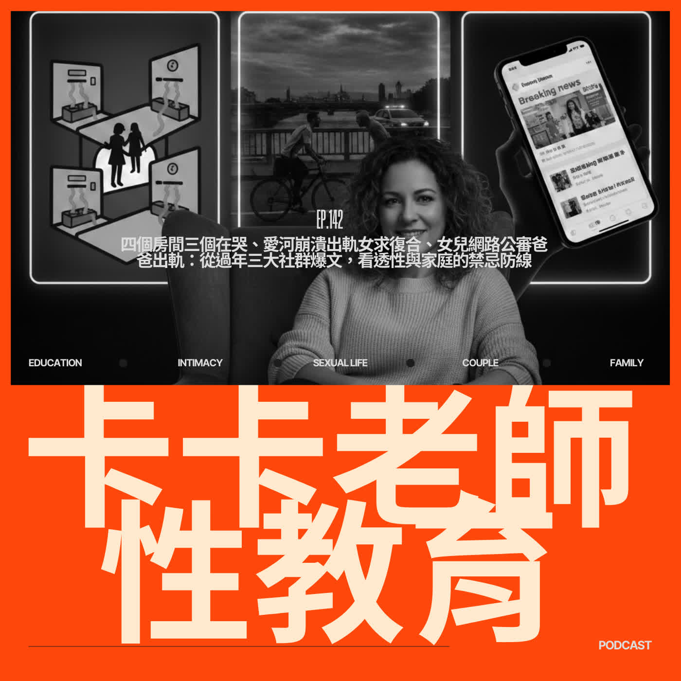 EP.142 四個房間三個在哭、愛河崩潰出軌女求復合、女兒網路公審爸爸出軌：從過年三大社群爆文，看透性與家庭的禁忌防線