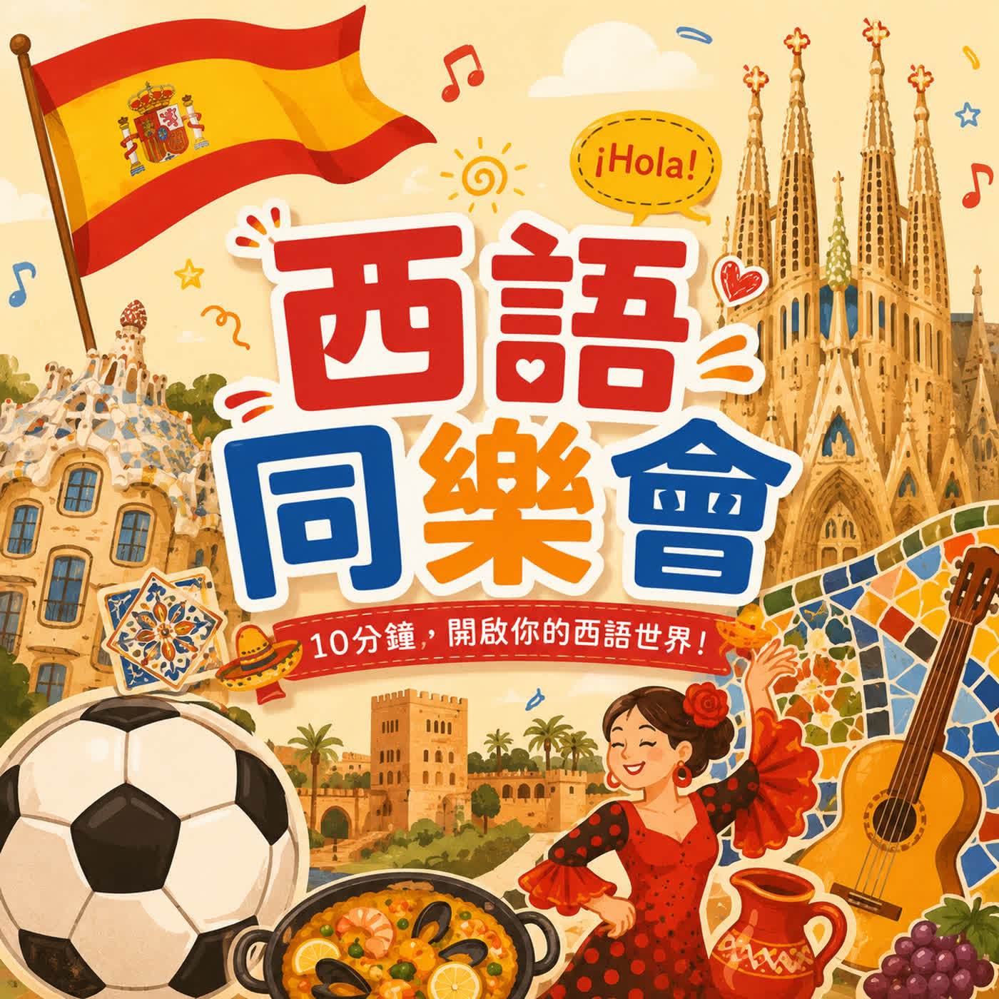 🌍 西語同樂會 第5集｜數字不只會數到10！西班牙語16～100一次學會