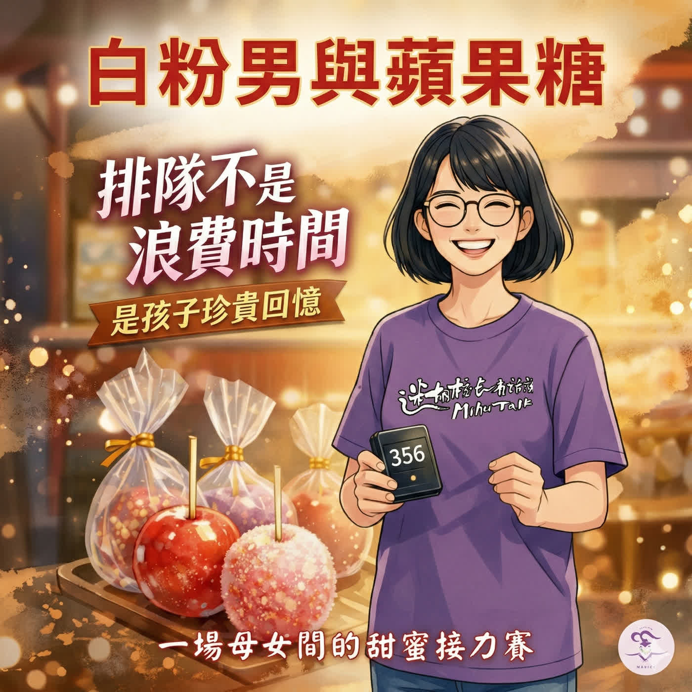 元宵特輯｜白粉男與蘋果糖：母女間的甜蜜接力賽🍎 過完今晚，讓幸福的小確幸陪你開啟新的一年！✨