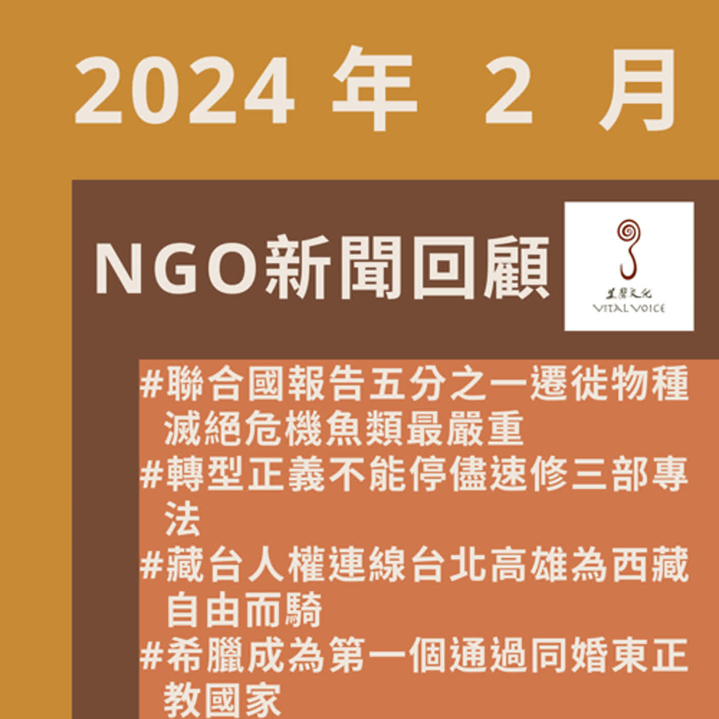 2024年2月 NGO新聞回顧