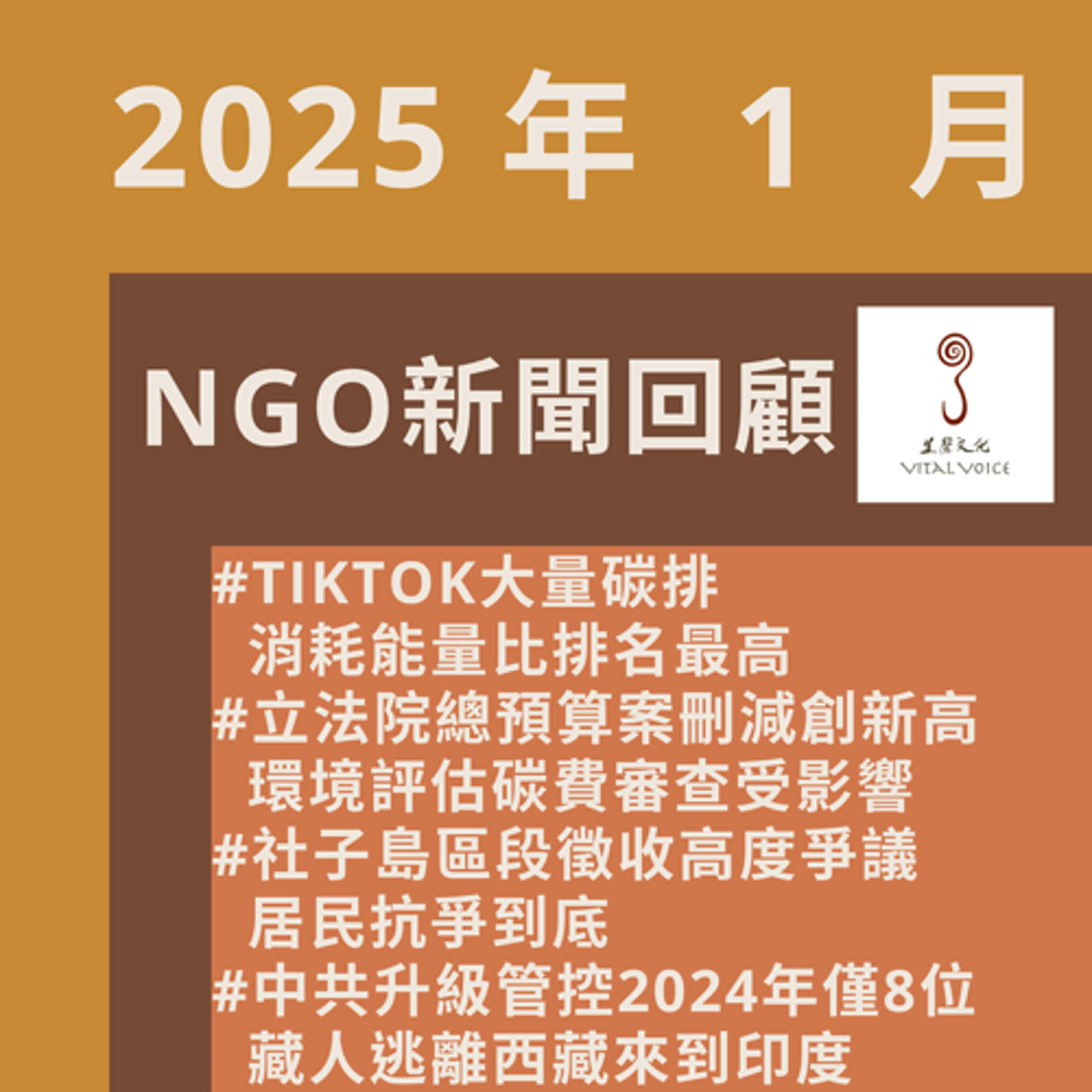 2025年1月 NGO新聞回顧