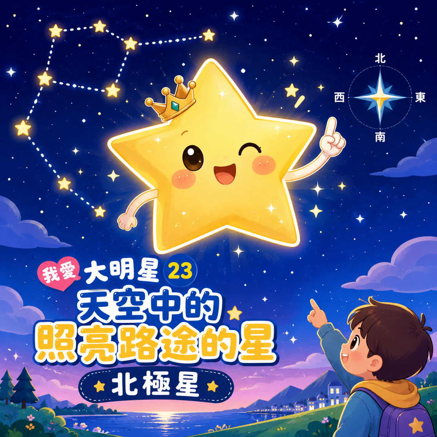 ❤️ 我愛大明星 23｜天空中的照亮路途的星－北極星--夜空裡的方向小幫手，真的永遠不會動嗎？