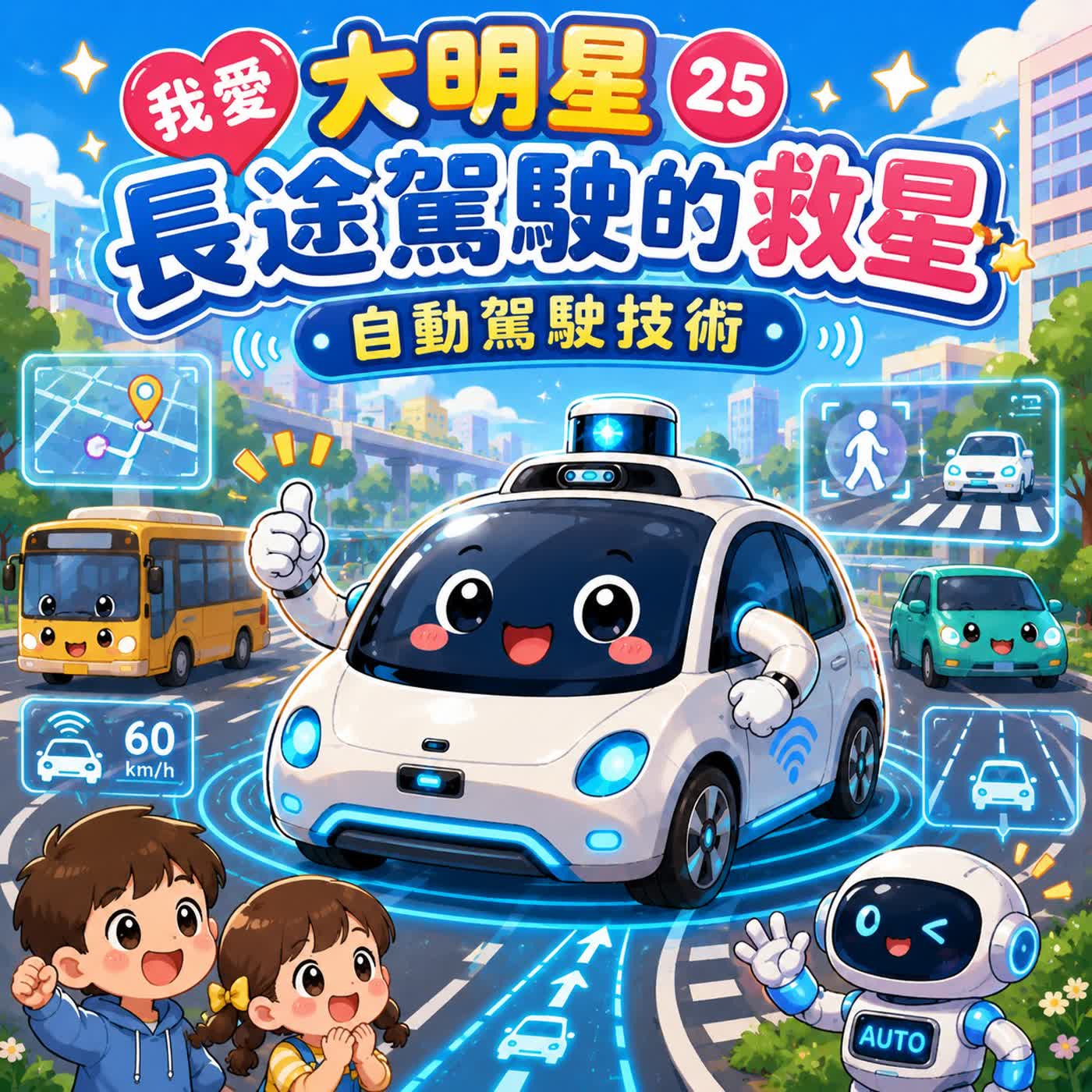 ❤️ 我愛大明星 25|長途駕駛的救星-自動駕駛技術🚗科技幫你開車?一起認識超聰明的 Auto!