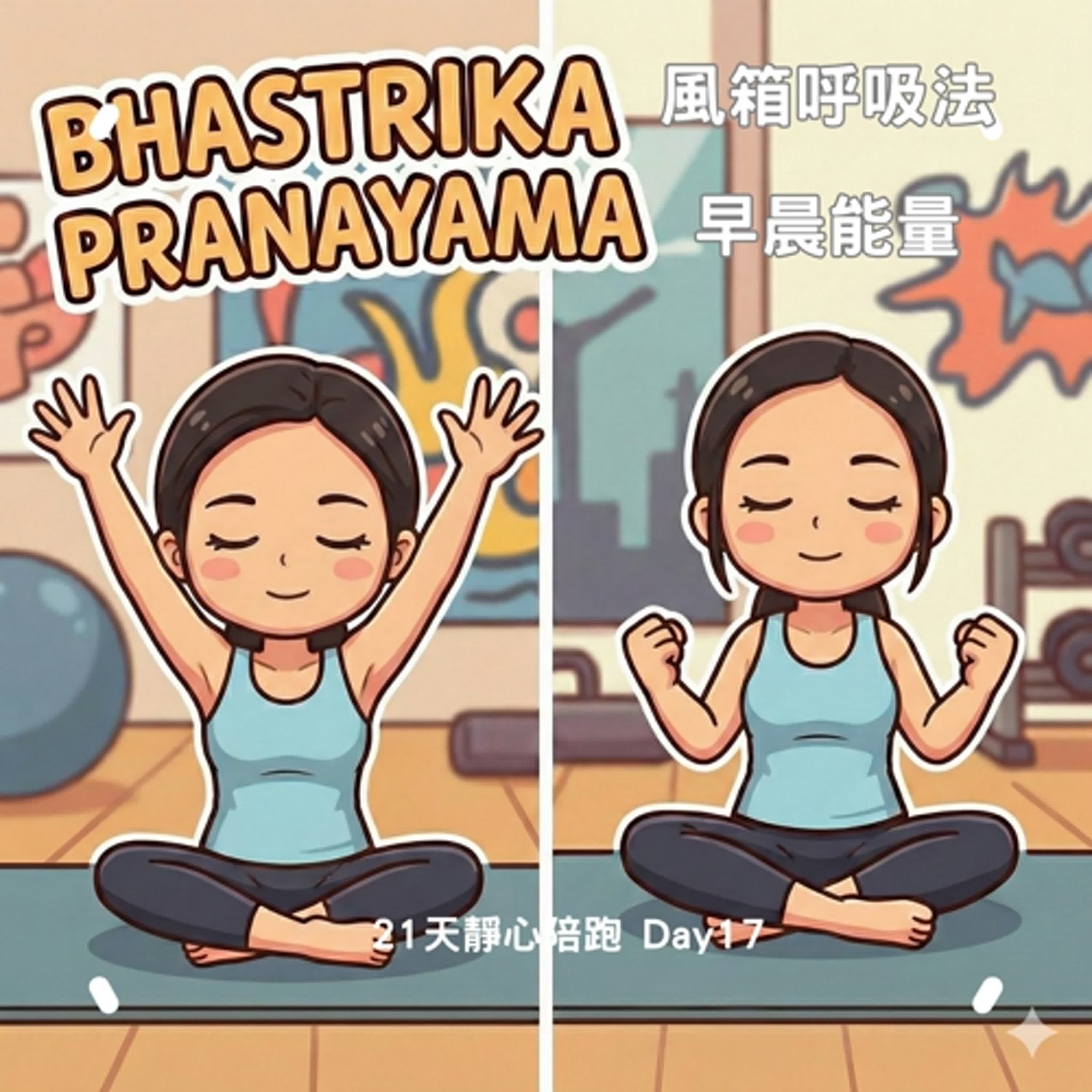 早晨 3 分鐘 風箱呼吸法(Bhastrika)・啟動體內火元素｜21 天靜心陪跑 Day 17