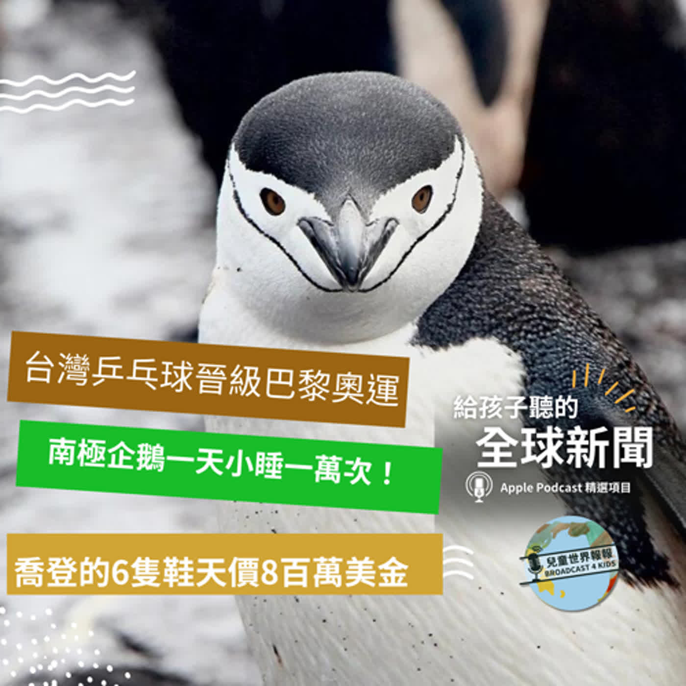 ［全球新聞] 台灣桌球女團晉級巴黎奧運｜南極企鵝一天打盹1萬次｜喬登的六隻鞋拍下天價