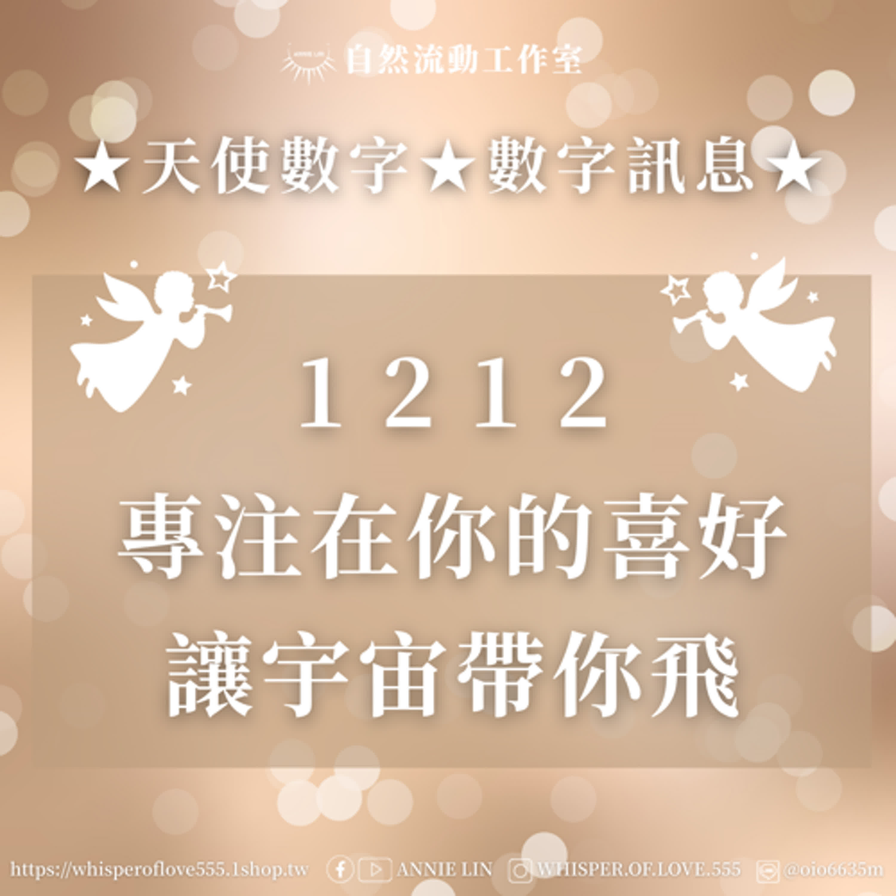 ★天使數字★數字訊息★1212.專注在你的喜好,讓宇宙帶你飛