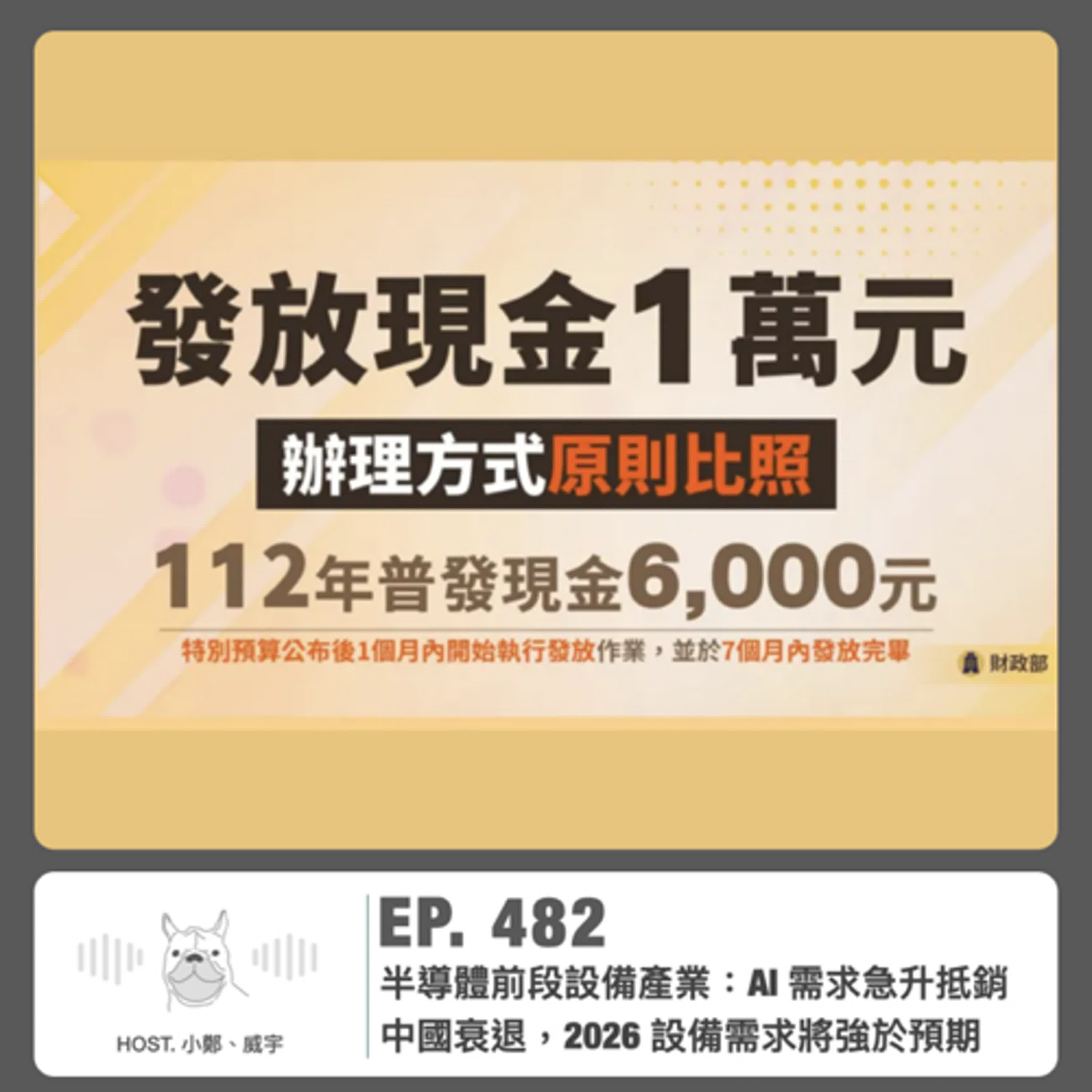 482.【台股美股提款機】半導體前段設備產業追蹤：AI 需求急升抵銷中國衰退，2026 設備需求將強於預期