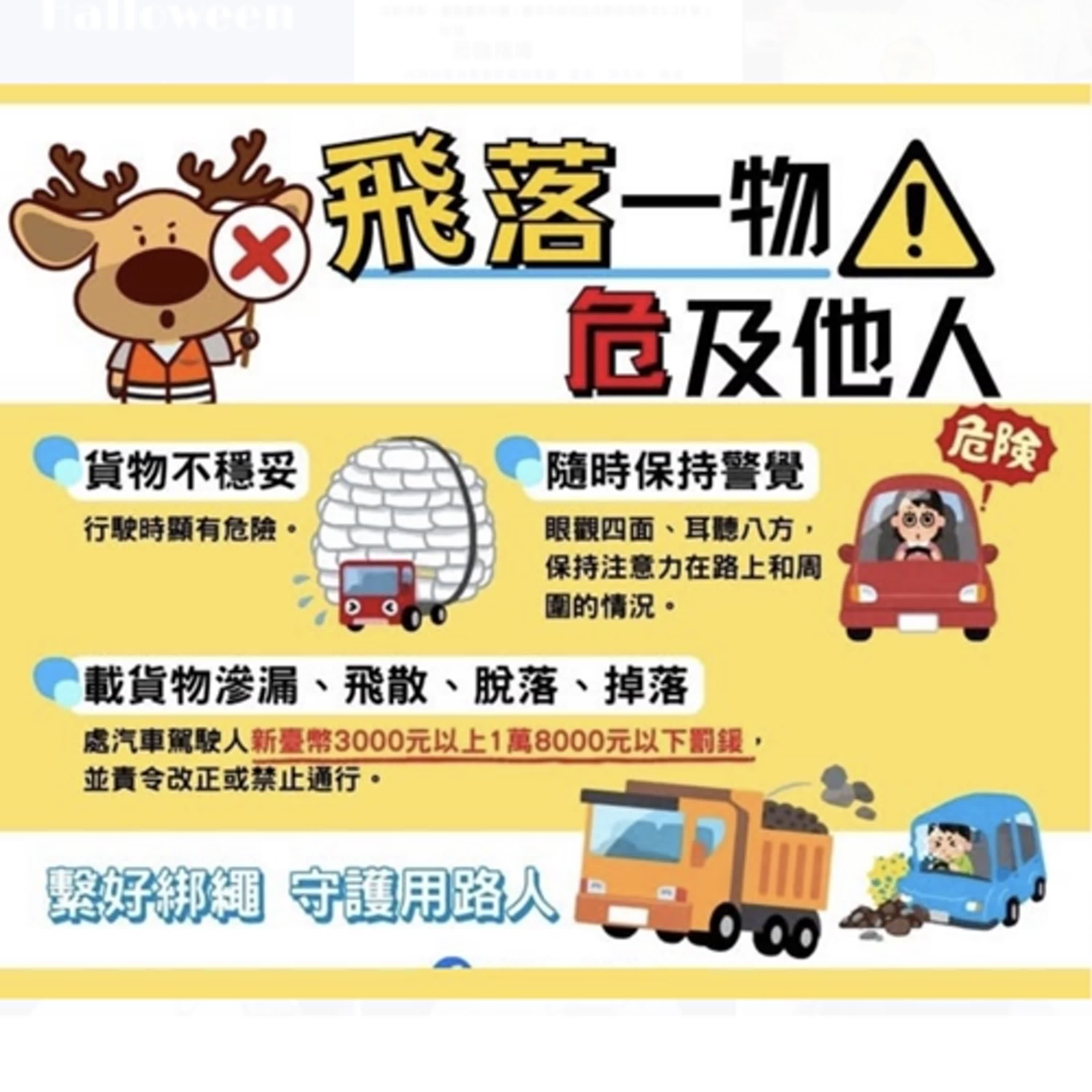 【國道報報】國道年逾四萬件掉落物 警籲貨物牢固才能安心上路