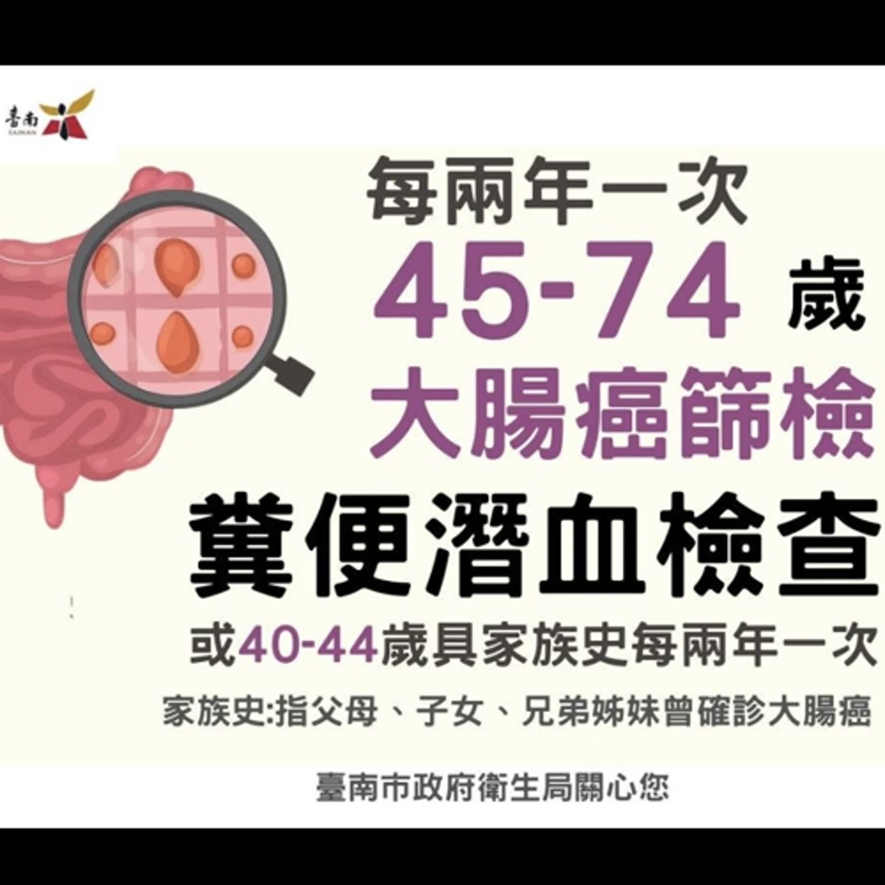 【健康小百科】大腸癌早期超好治 談大腸癌篩檢補助與防治