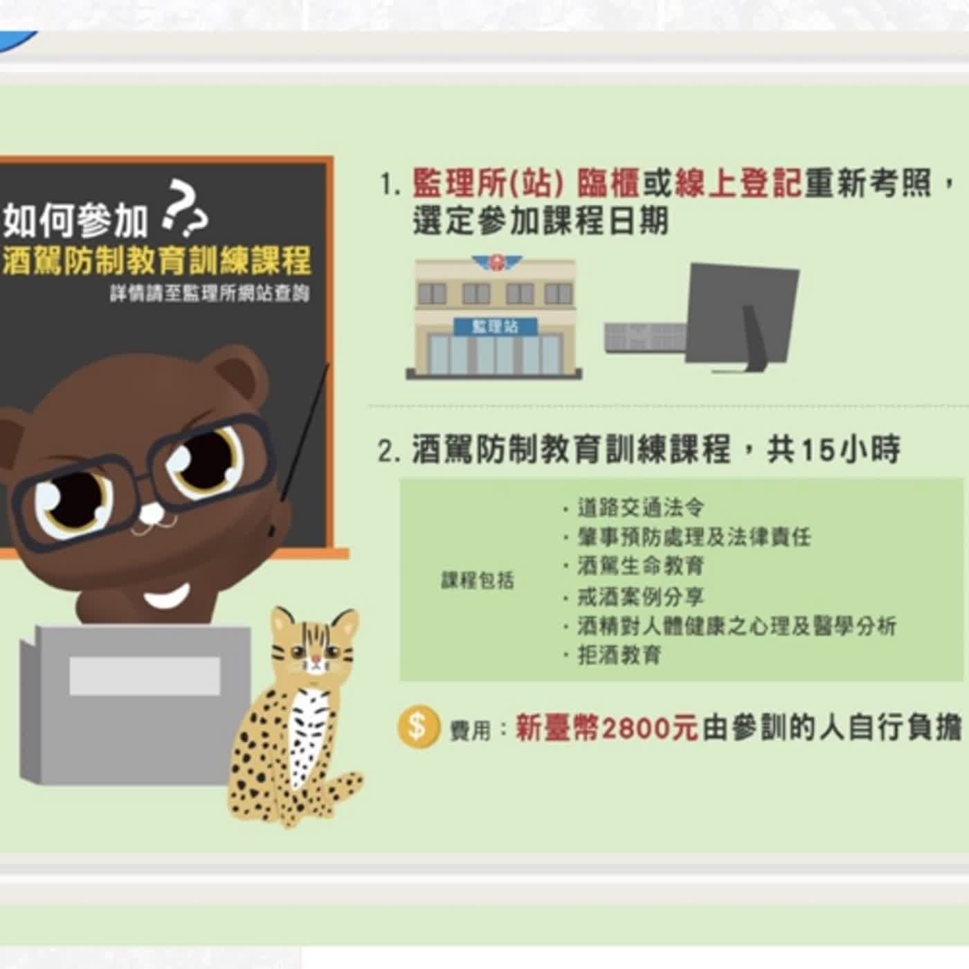 【監理資訊站】酒駕吊銷駕照重考新制暨清明連假疏運宣導
