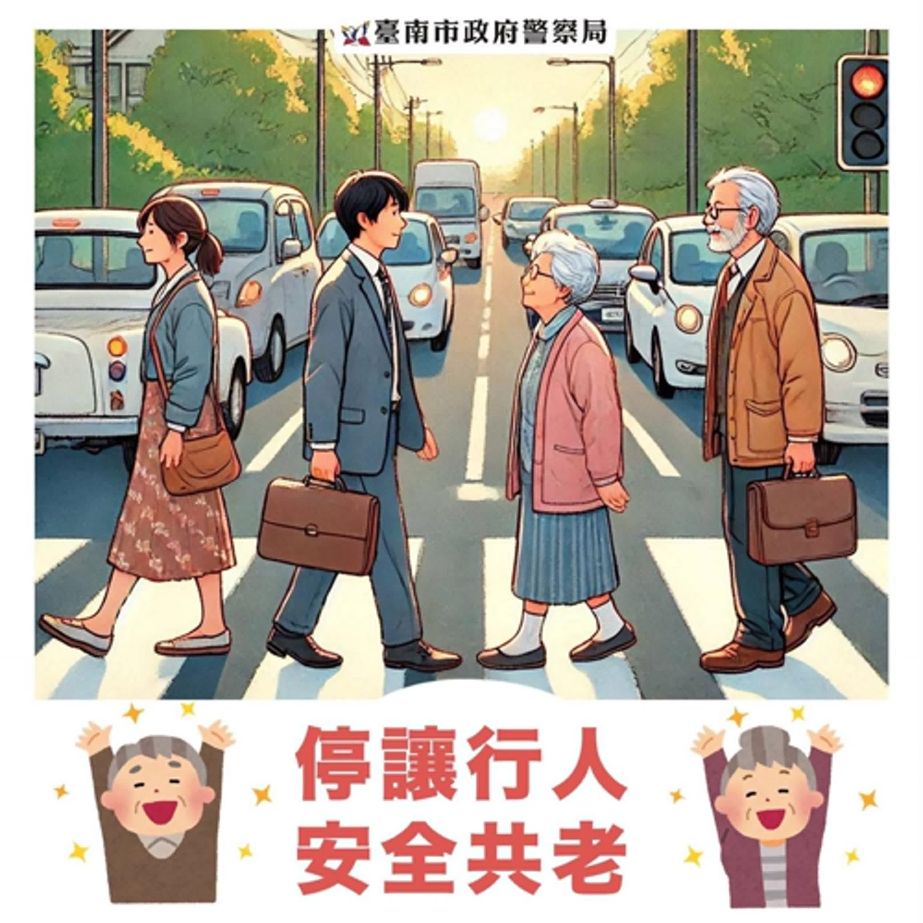 【警廣服務中心】行車用路注意交通安全 南警五分局籲停讓行人安全共老