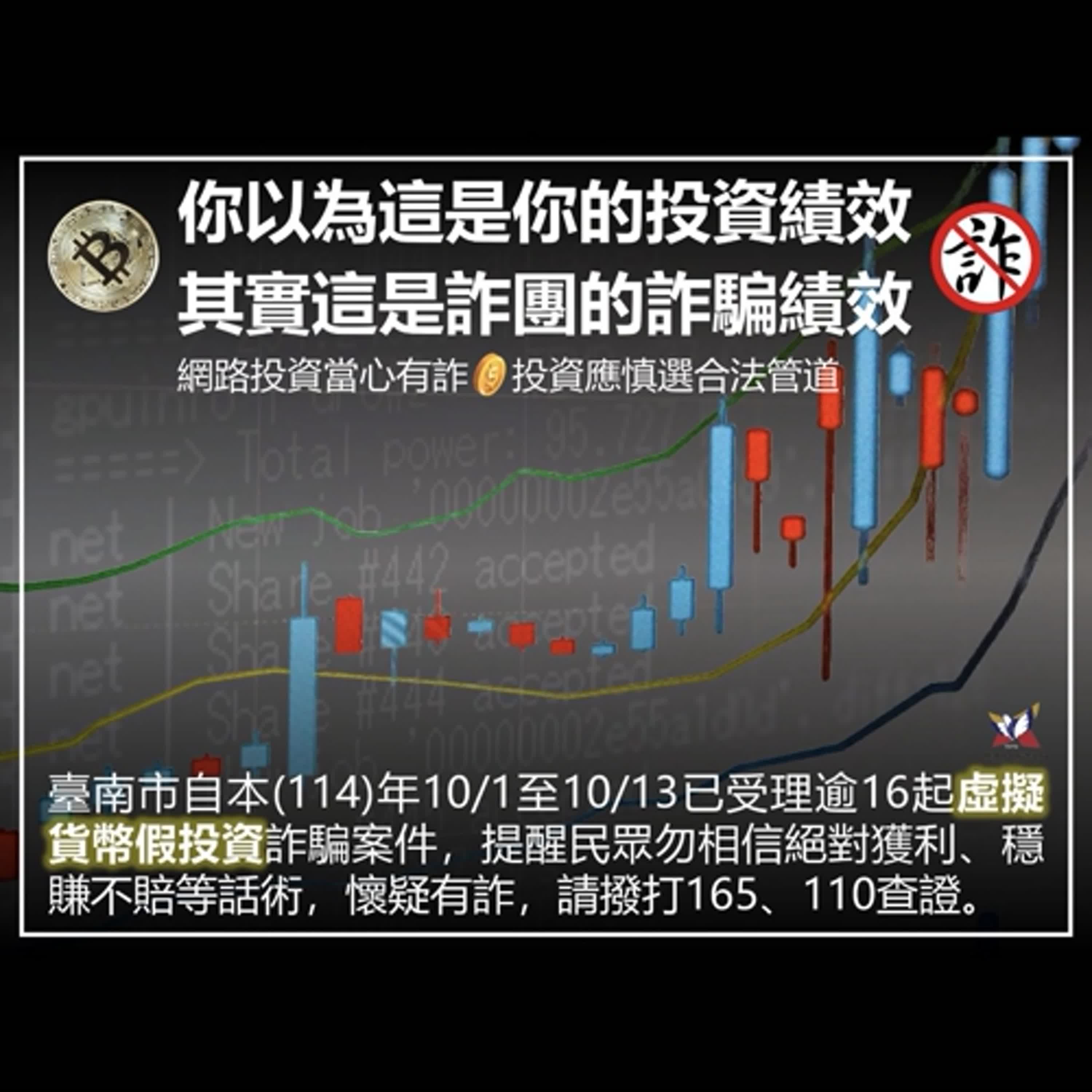 【警廣服務中心】投資遭詐自救又陷騙局 歸仁警提醒陌生人揪投資就是詐騙