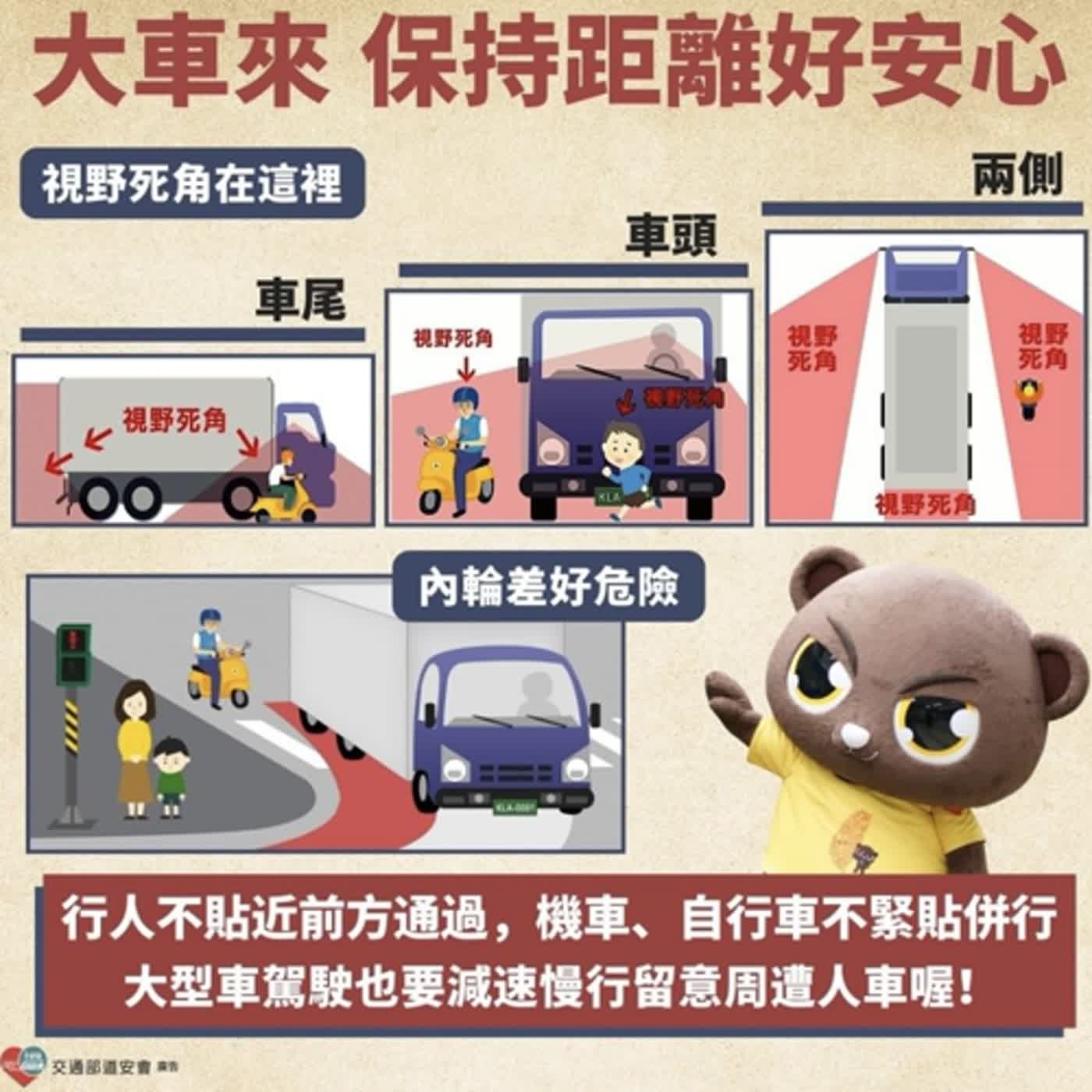 【警廣服務中心】大型車交通事故預防暨視野死角及內輪差宣導