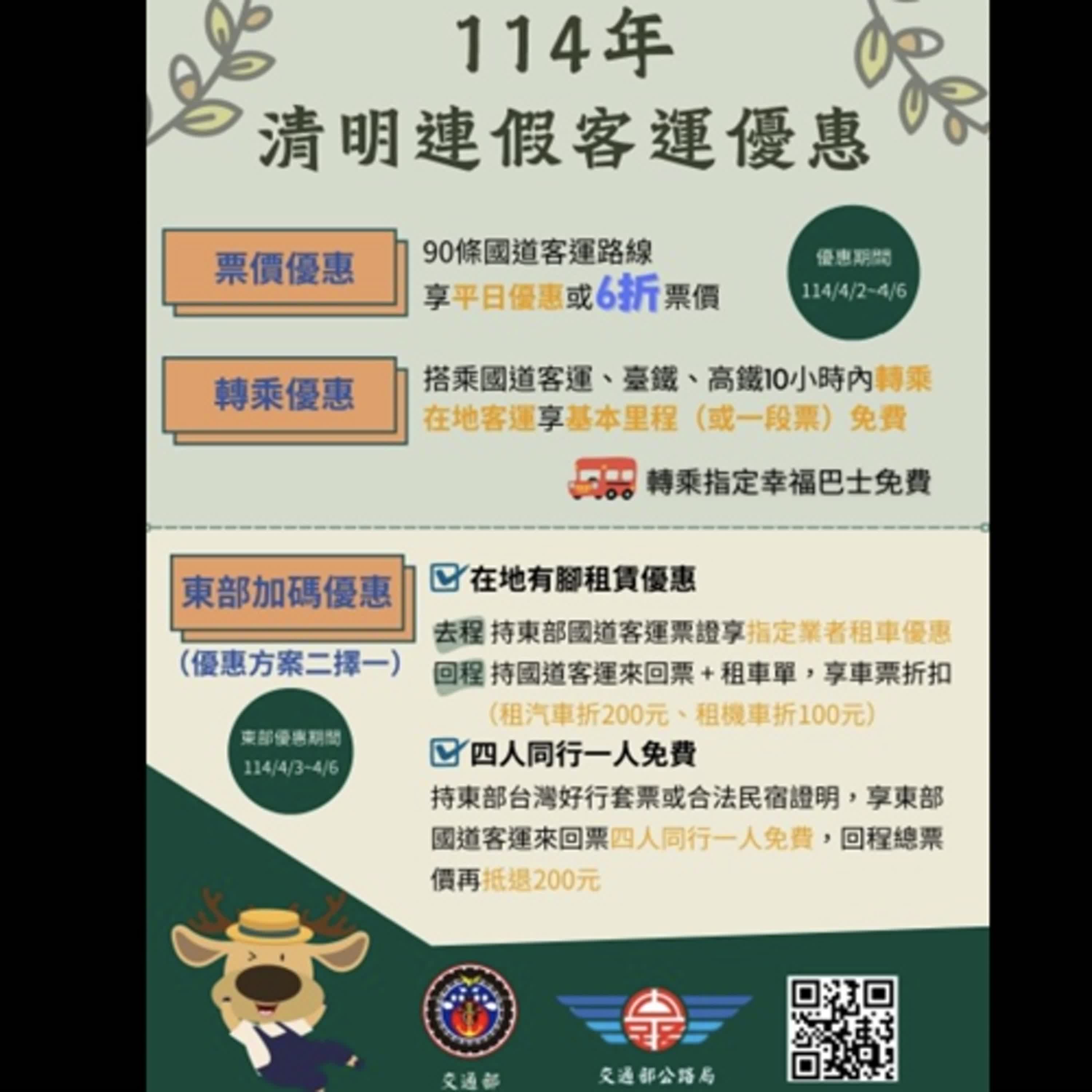 【監理資訊站】114年清明連假暨阿里山花季公路疏運措施