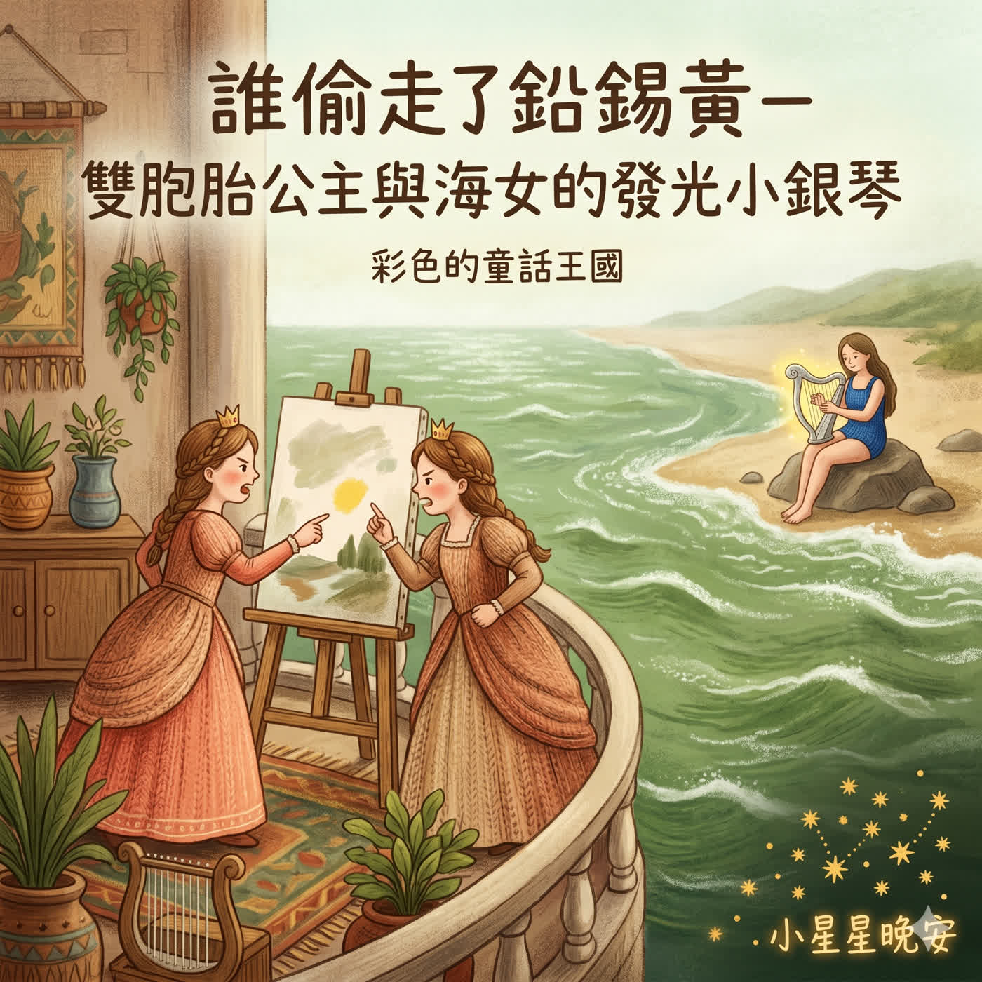 【好想睡音樂睡眠故事】EP93.-彩色的童話王國:誰偷走了鉛錫黃?雙胞胎公主與海女的發光小銀琴