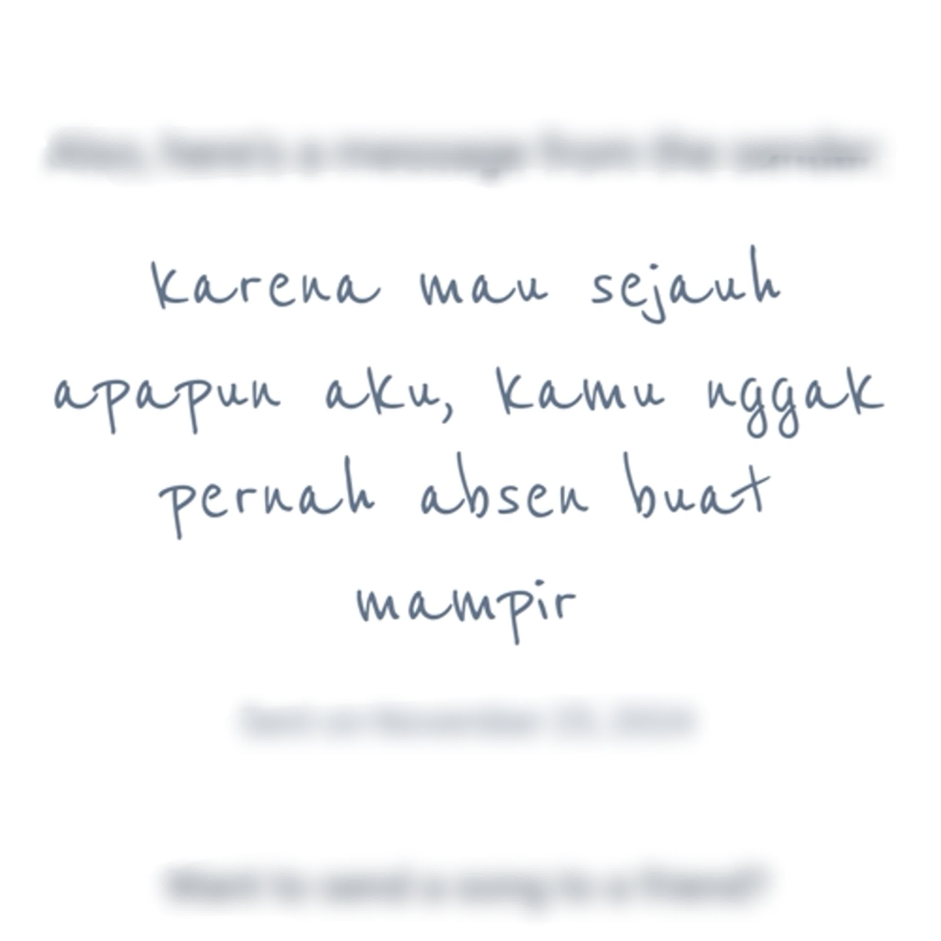 karena mau sejauh apapun aku pergi, kamu ga pernah absen buat mampir