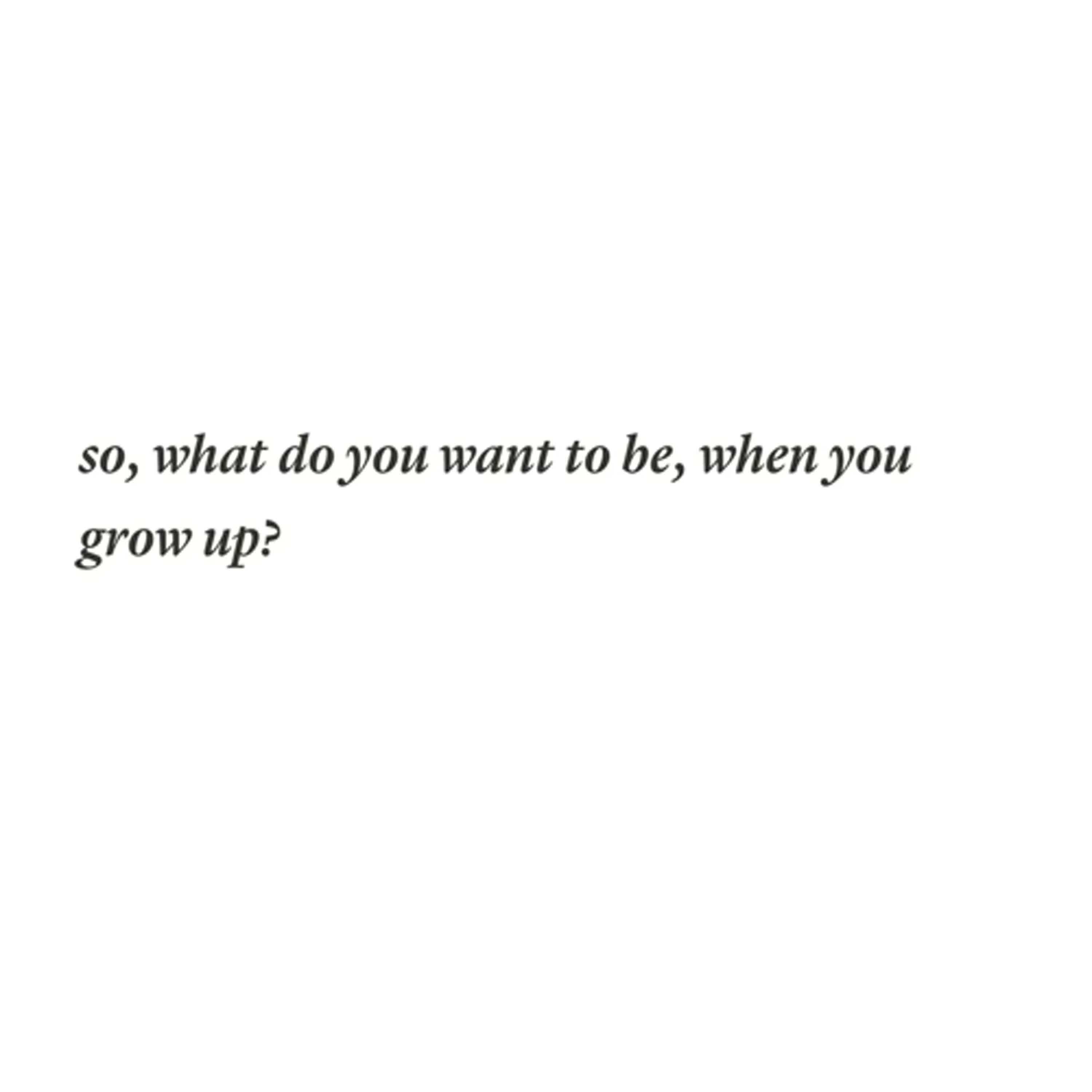 what u want to be when u grow up? episode artwork