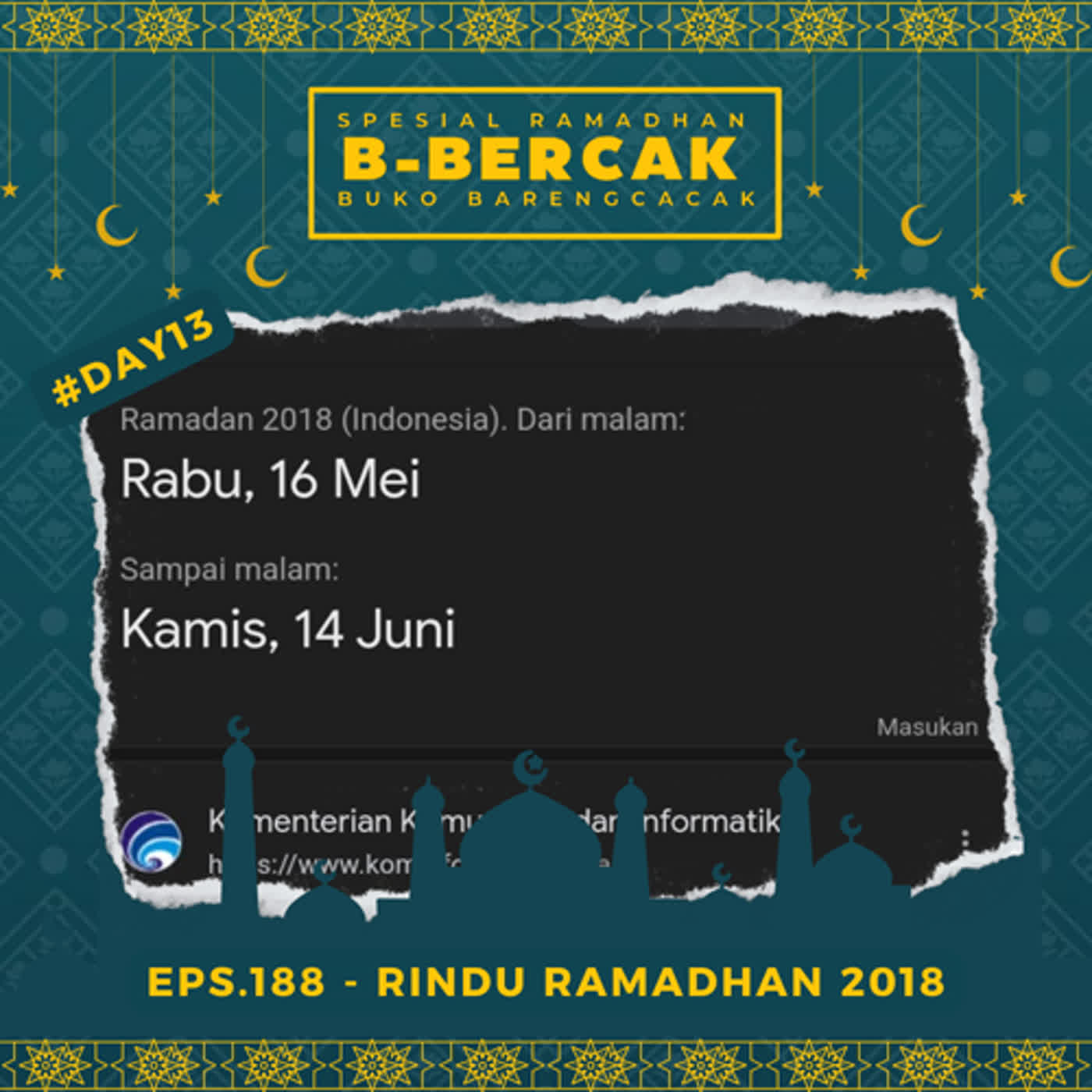 EPS.188 - RINDU RAMADHAN 2018 episode artwork