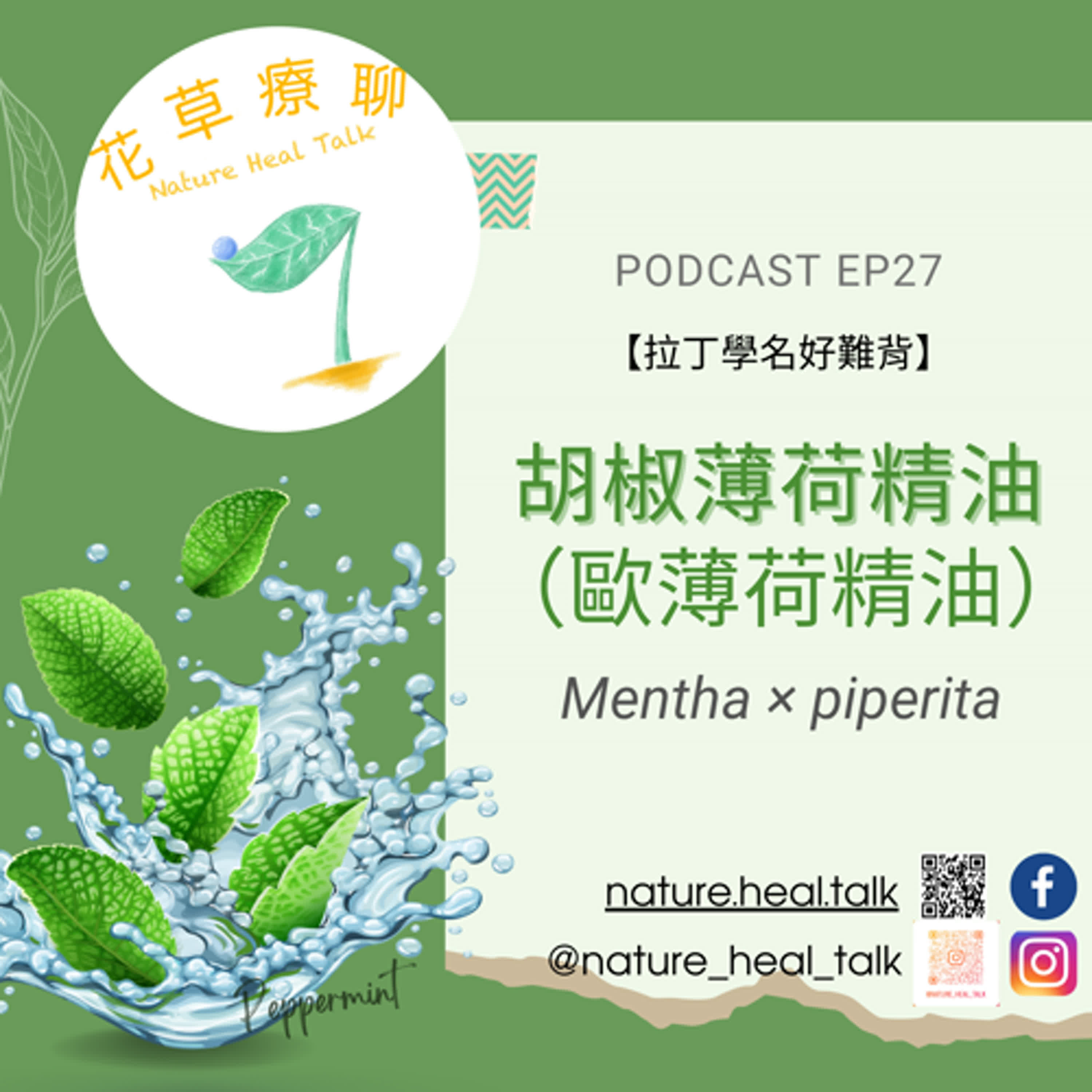 Ep27【拉丁學名好難背】「胡椒薄荷／歐薄荷」精油：不只有Extra的涼爽！還能提神醒腦、驅風止痛、清涼抗菌～ episode artwork