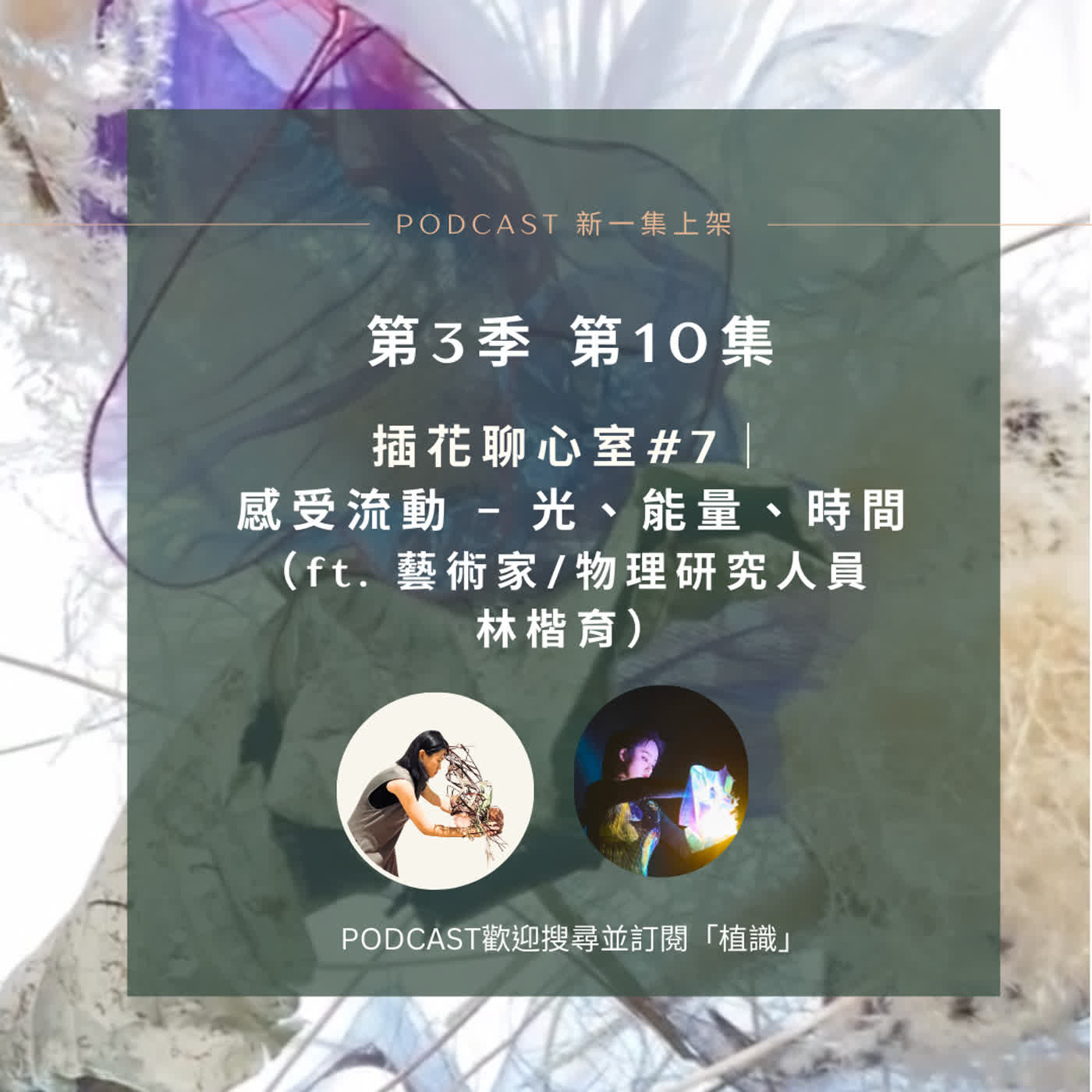 S3E10 插花聊心室 #7｜感受流動 -  光、能量、時間（ft. 藝術家/物理研究人員 林楷育）