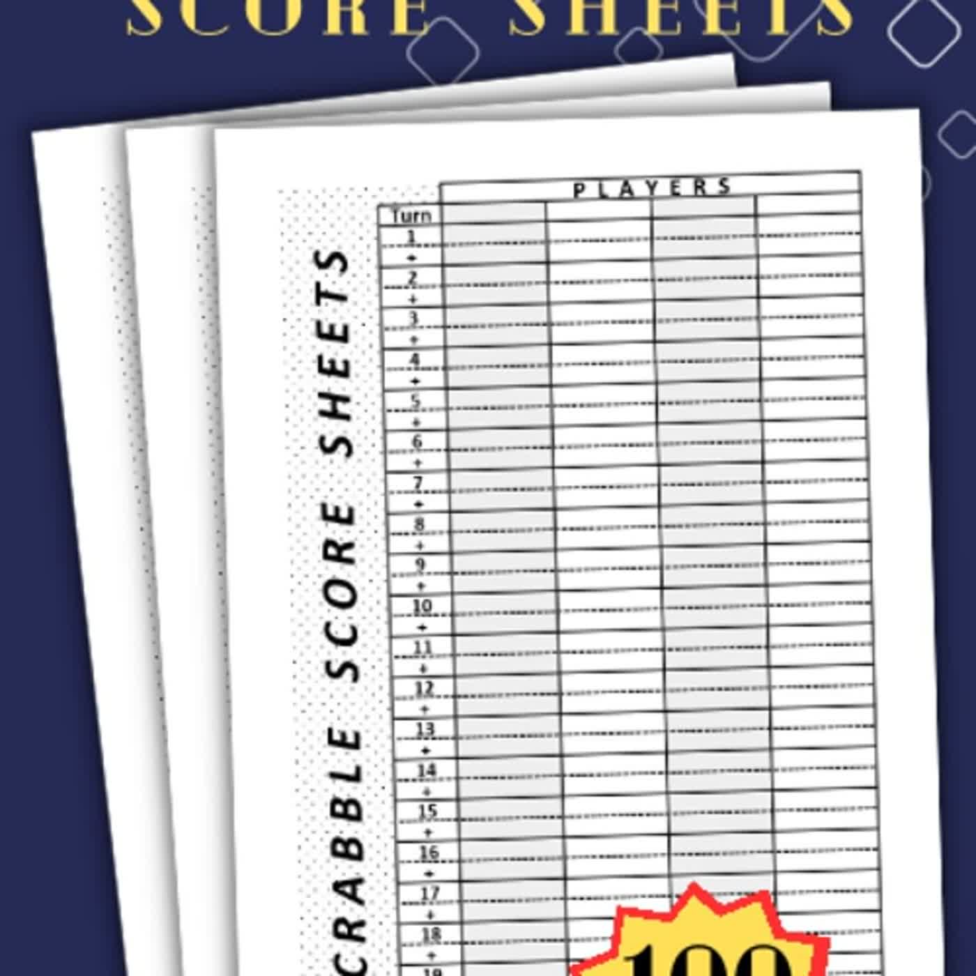 Scrabble Score Sheet: Scrabble Game Record Book, Scrabble Score