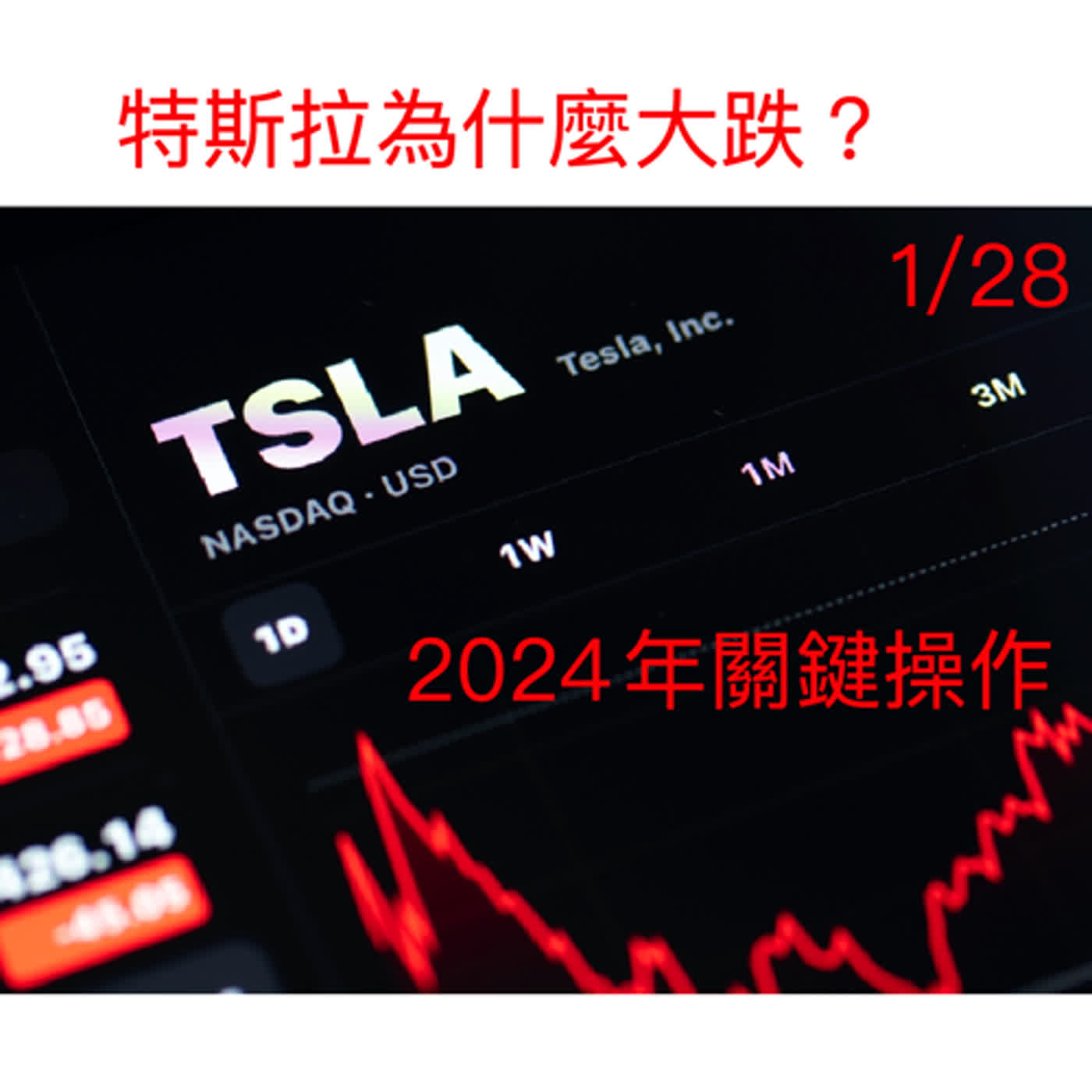 特斯拉套牢怎辦？.. 為什麼大跌及2024年的好消息是什麼？ 