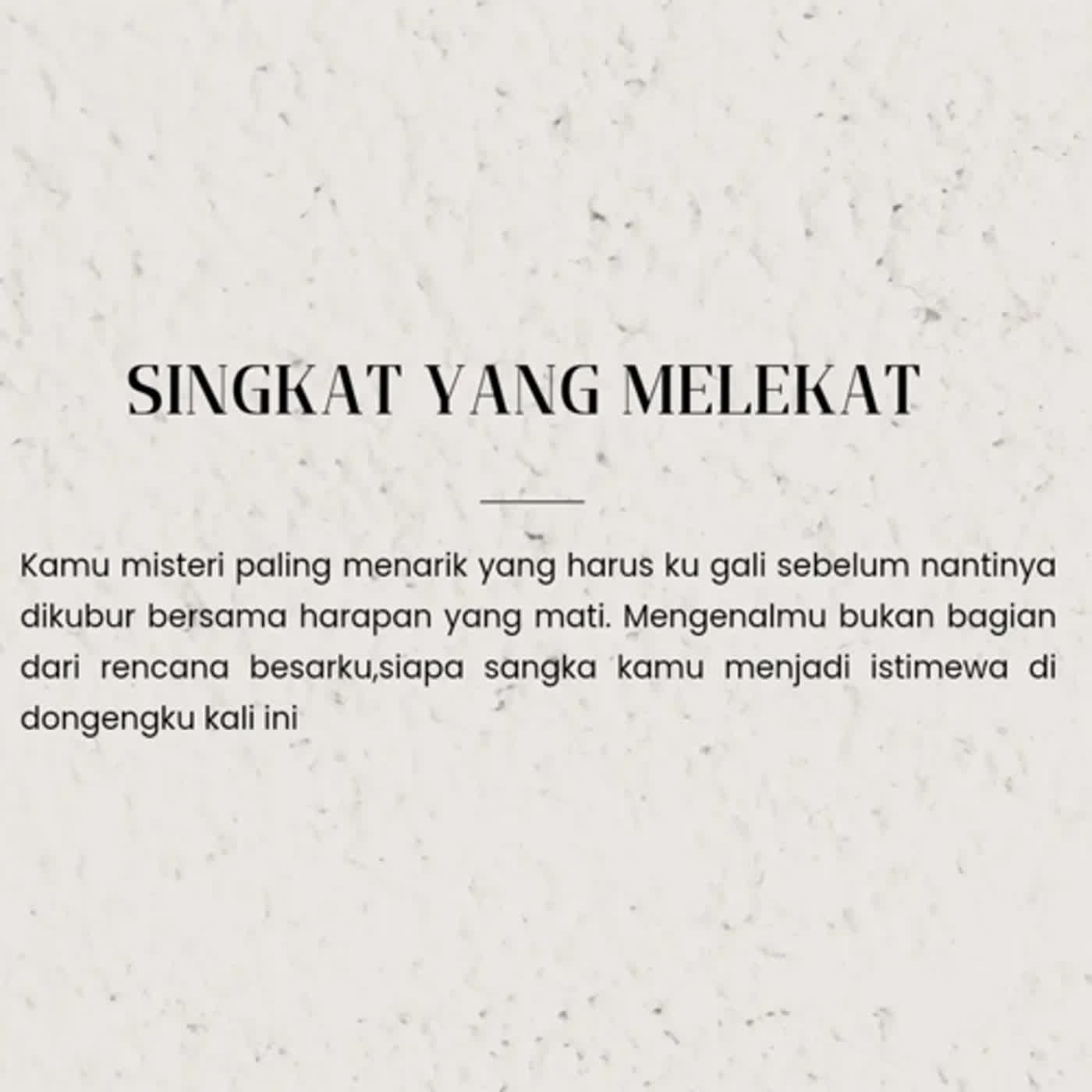 Singkat yang melekat  episode artwork