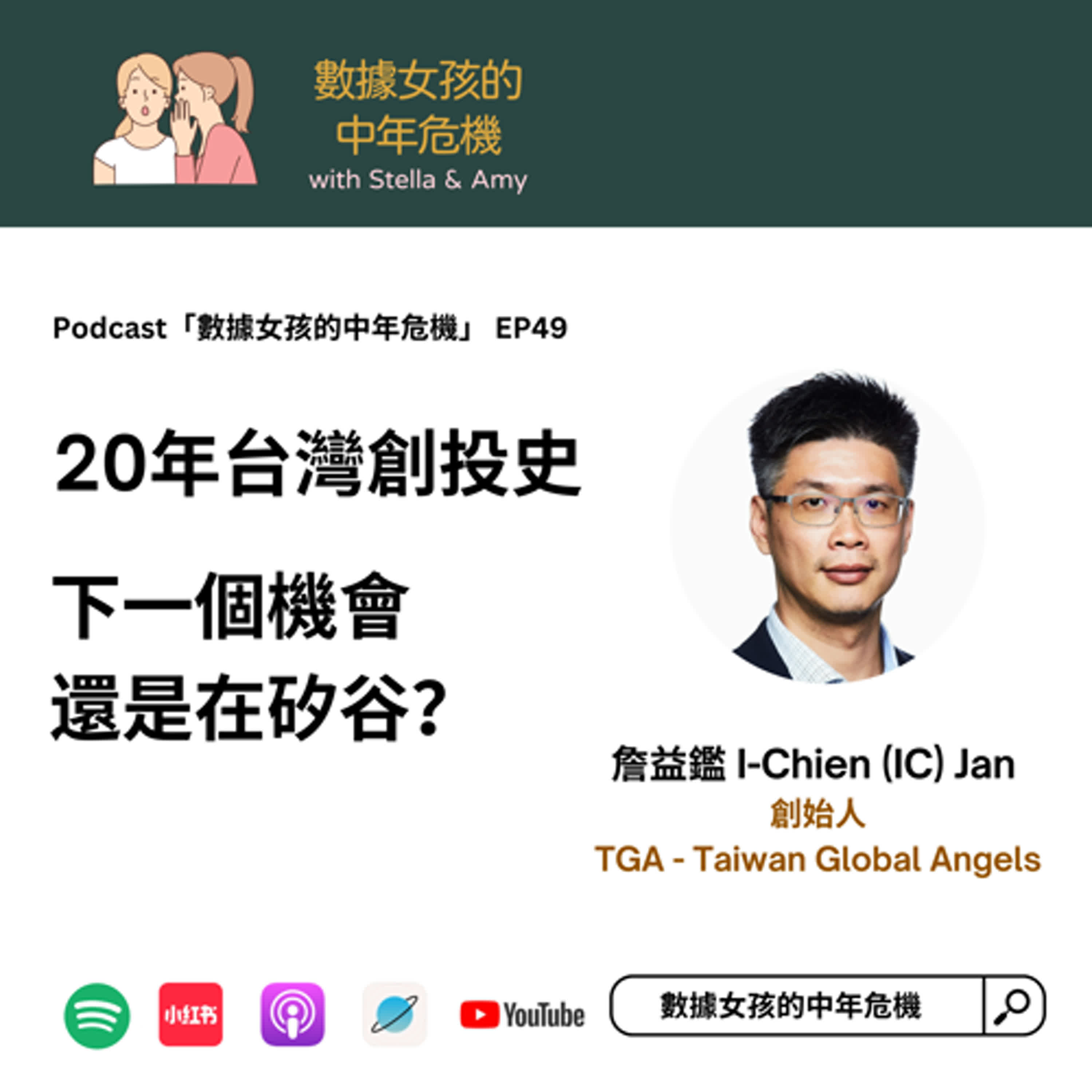 EP49: 20年台灣創投史 下一個機會 還是在矽谷？ ft. TGA創始人詹益鑑 IC