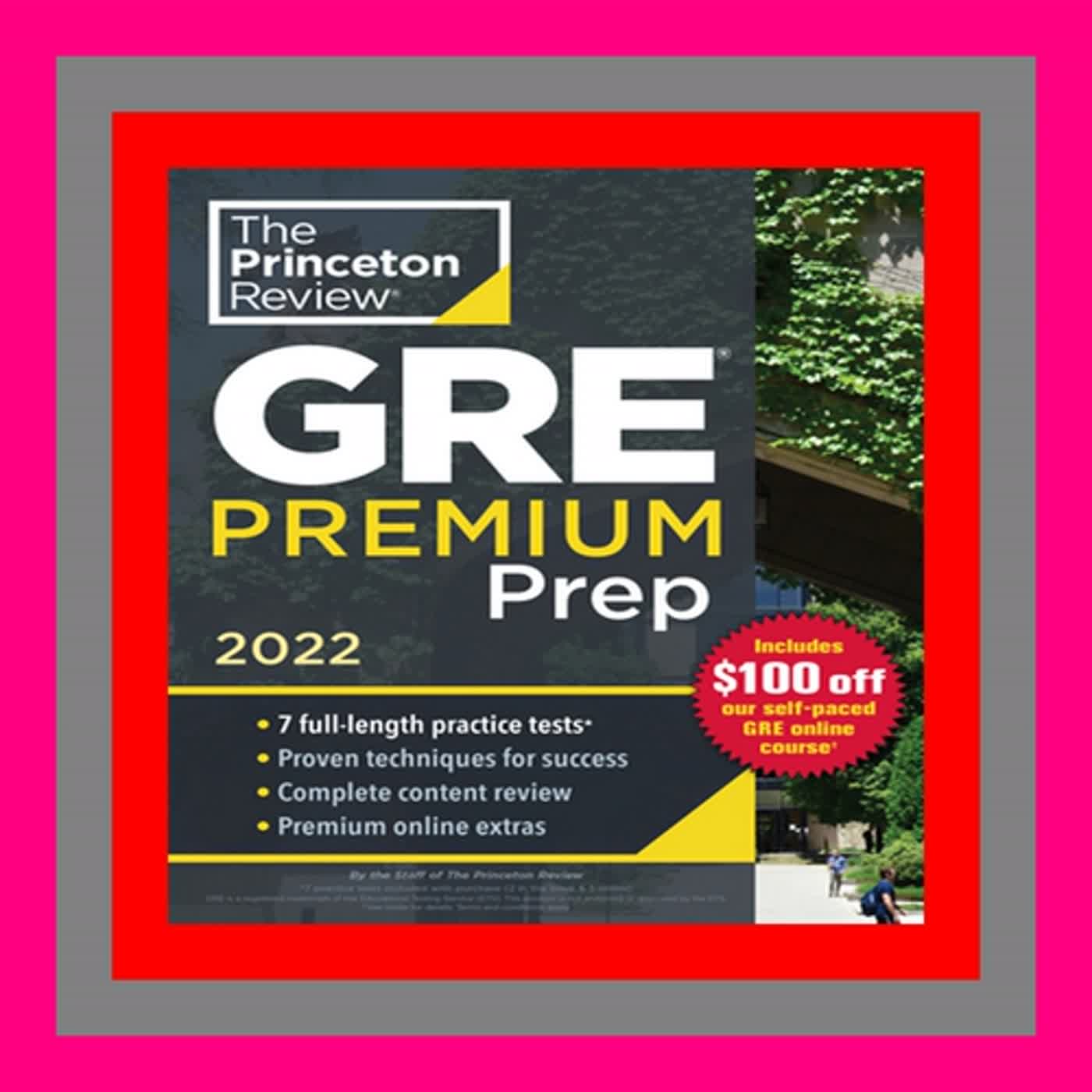 MOBI EPUB Princeton Review GRE Premium Prep  2022 7 Practice Tests + Review & Techniques + Onli