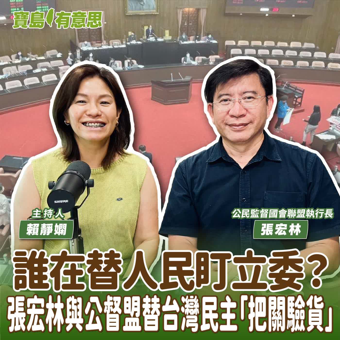 【寶島有意思】誰在替人民盯立委？張宏林與公督盟替台灣民主「把關驗貨」│主持人賴靜嫻 ft.公民監督國會聯盟執行長張宏林