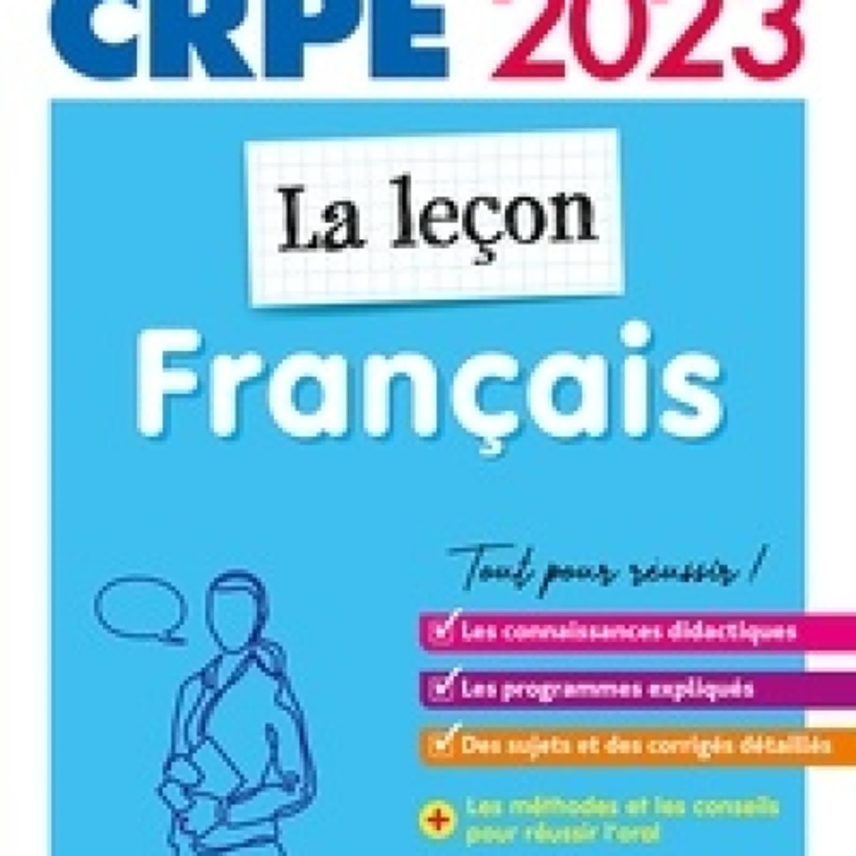 Télécharger PDF Objectif CRPE 2023 - Français - La leçon - épreuve orale d'admission (Ebook PDF)