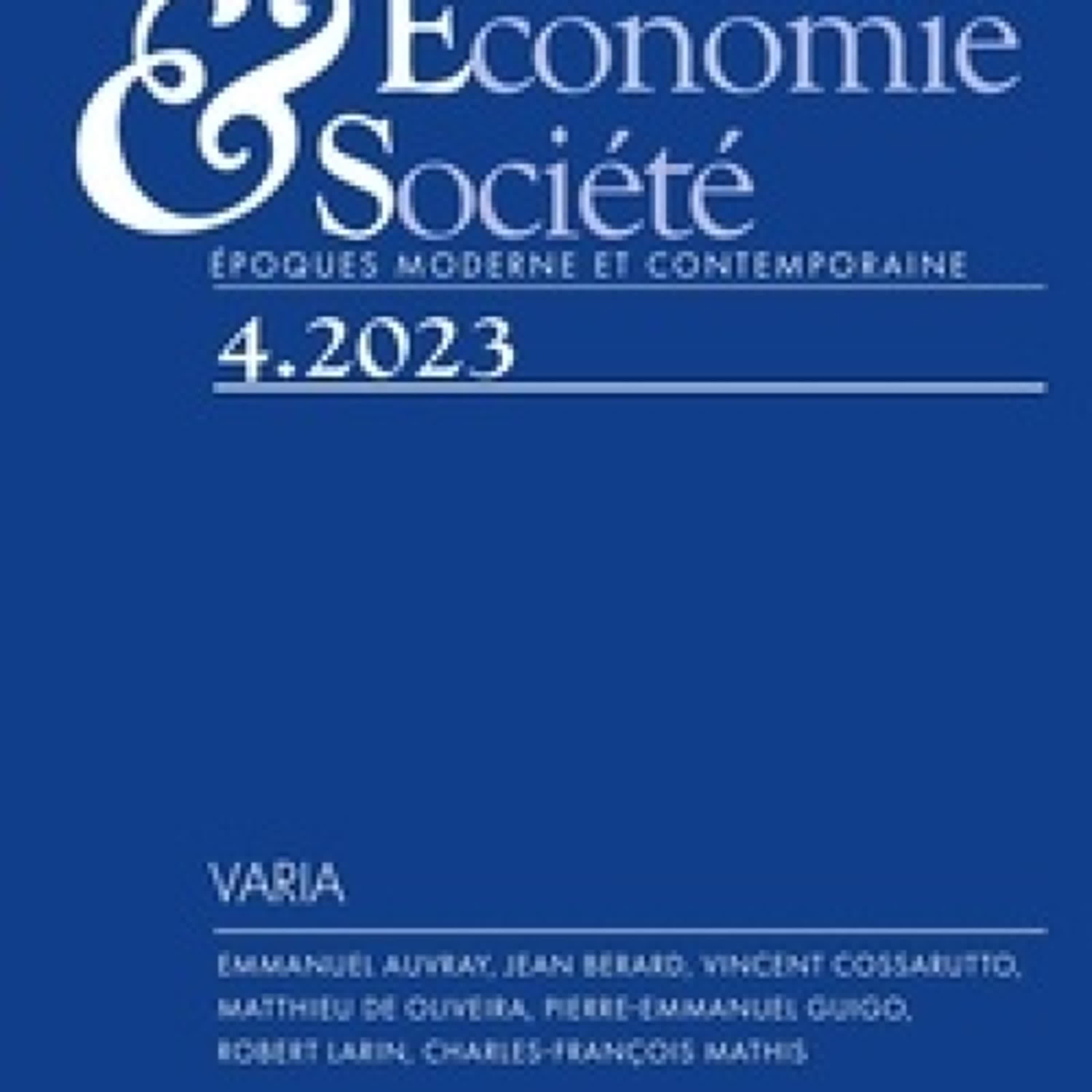 [Pdf/ePub] Histoire, Economie et Société 4/2023 - Varia par  téléchargement ebook