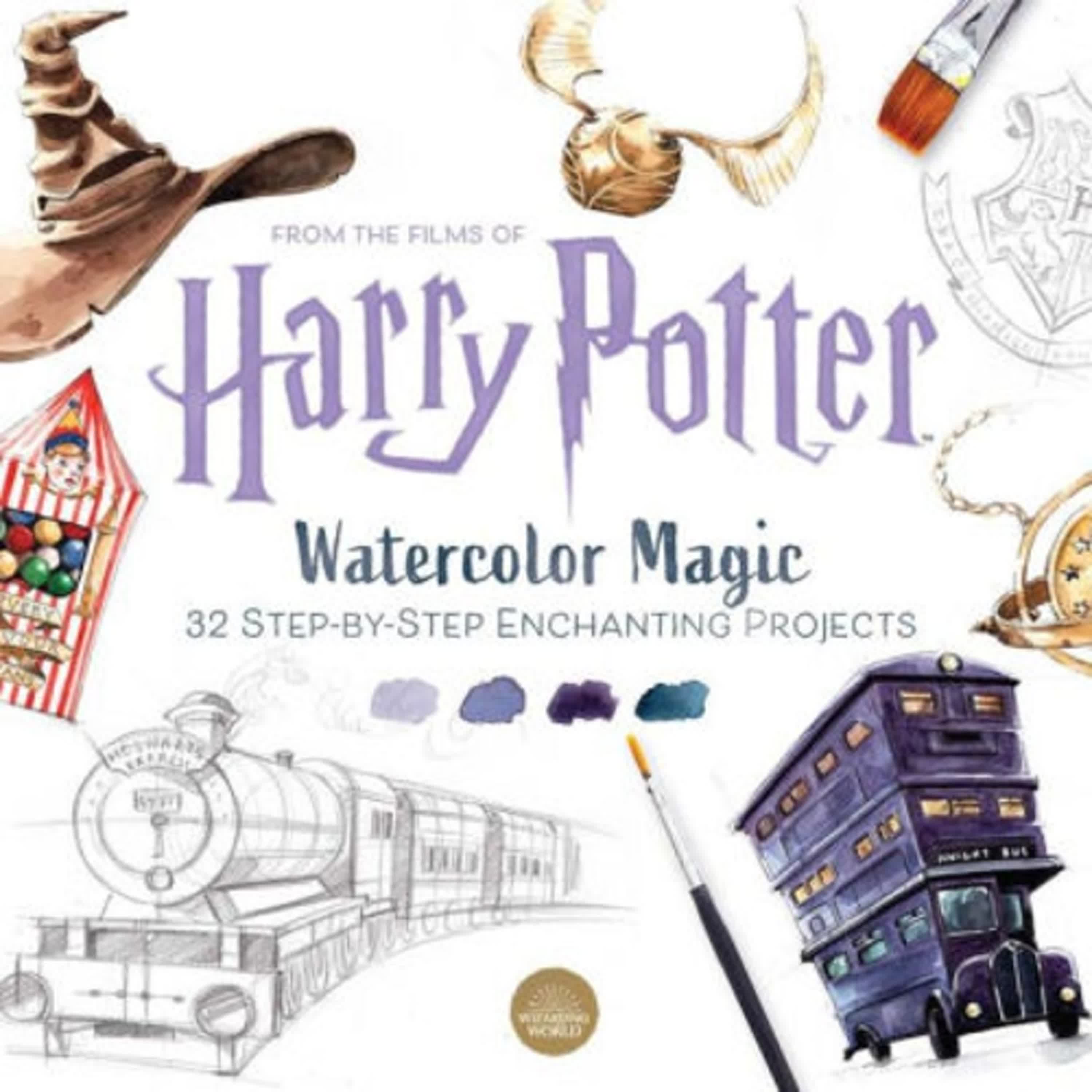 Harry Potter Watercolor Magic: 32 Step-by-Step Enchanting Projects (Harry Potter Crafts, Gifts for Harry Potter Fans) by Tugce Audoire on Iphone New Format