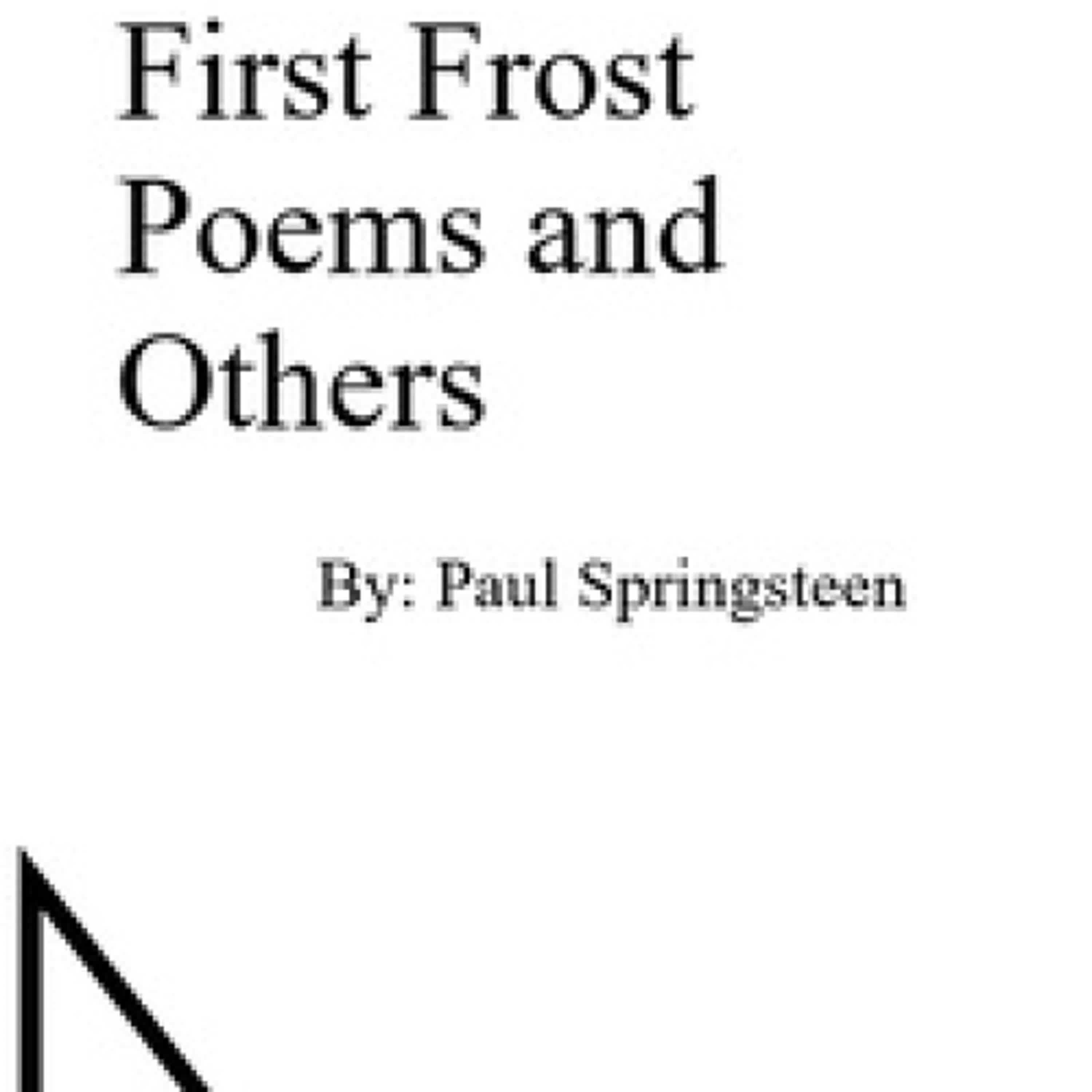 Lire en ligne : First Frost Poems and Others