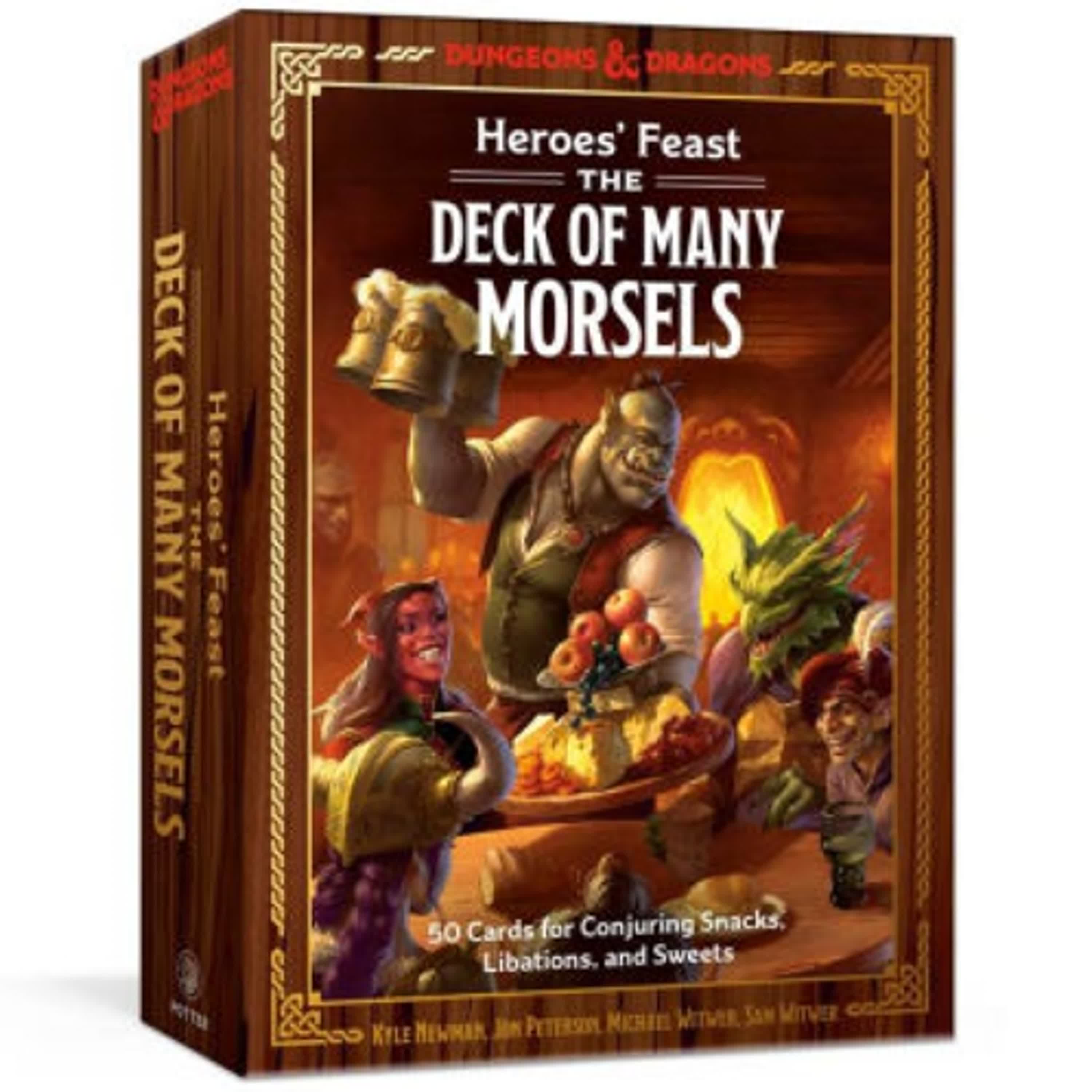 Download PDF Heroes' Feast: The Deck of Many Morsels: 50 Cards for Conjuring Snacks, Libations, and Sweets by Kyle Newman, Jon Peterson, Michael Witwer, Sam Witwer, Official Dungeons & Dragons Licensed