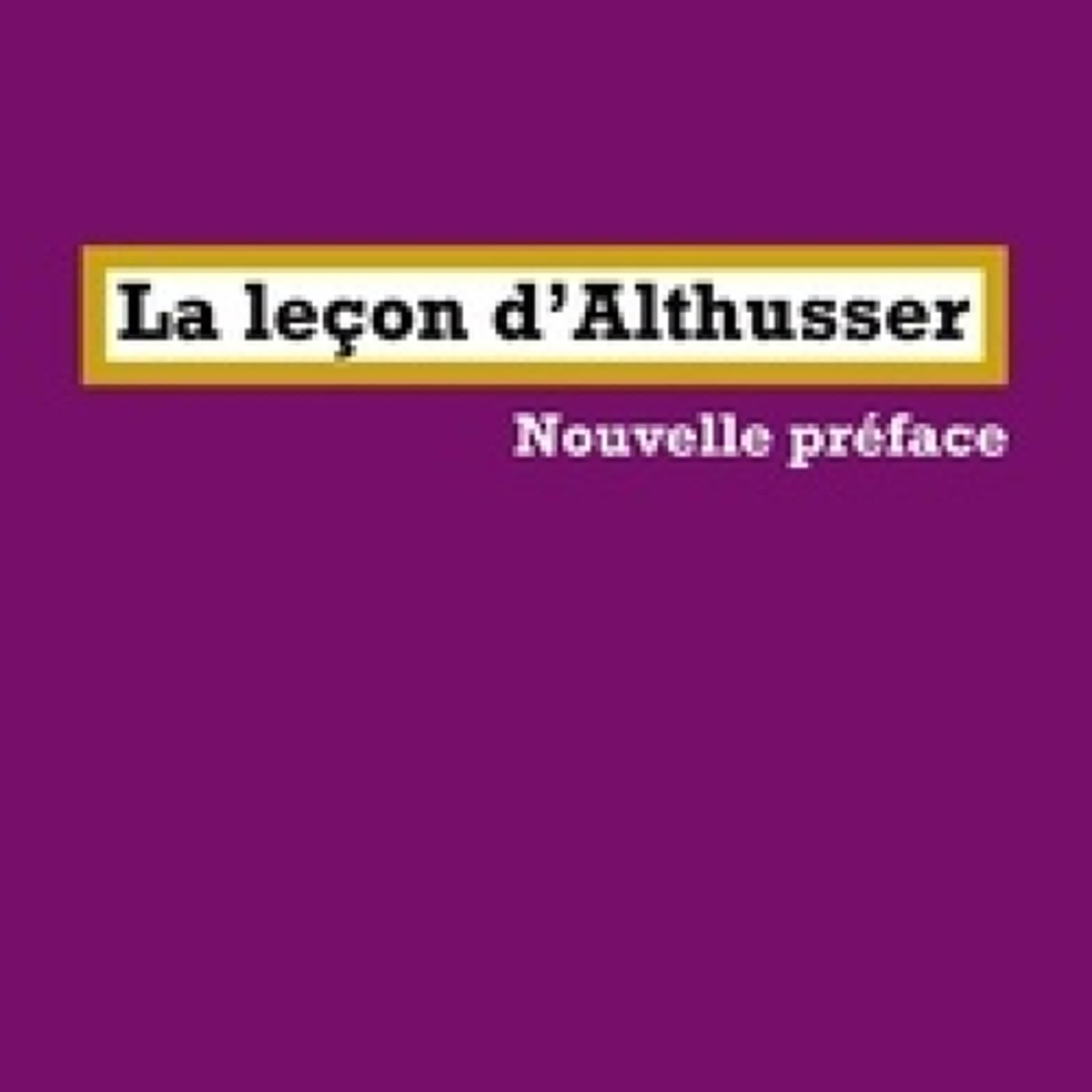 Lecture en ligne Ebook La leçon d'Althusser