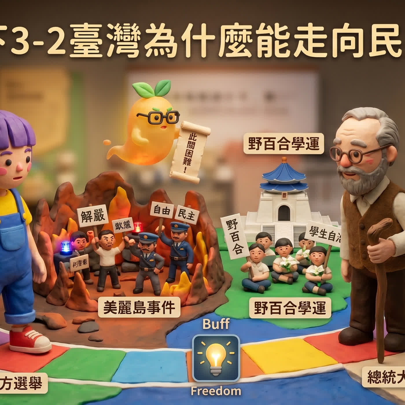 翰林五下3-2臺灣為什麼能走向民主社會?